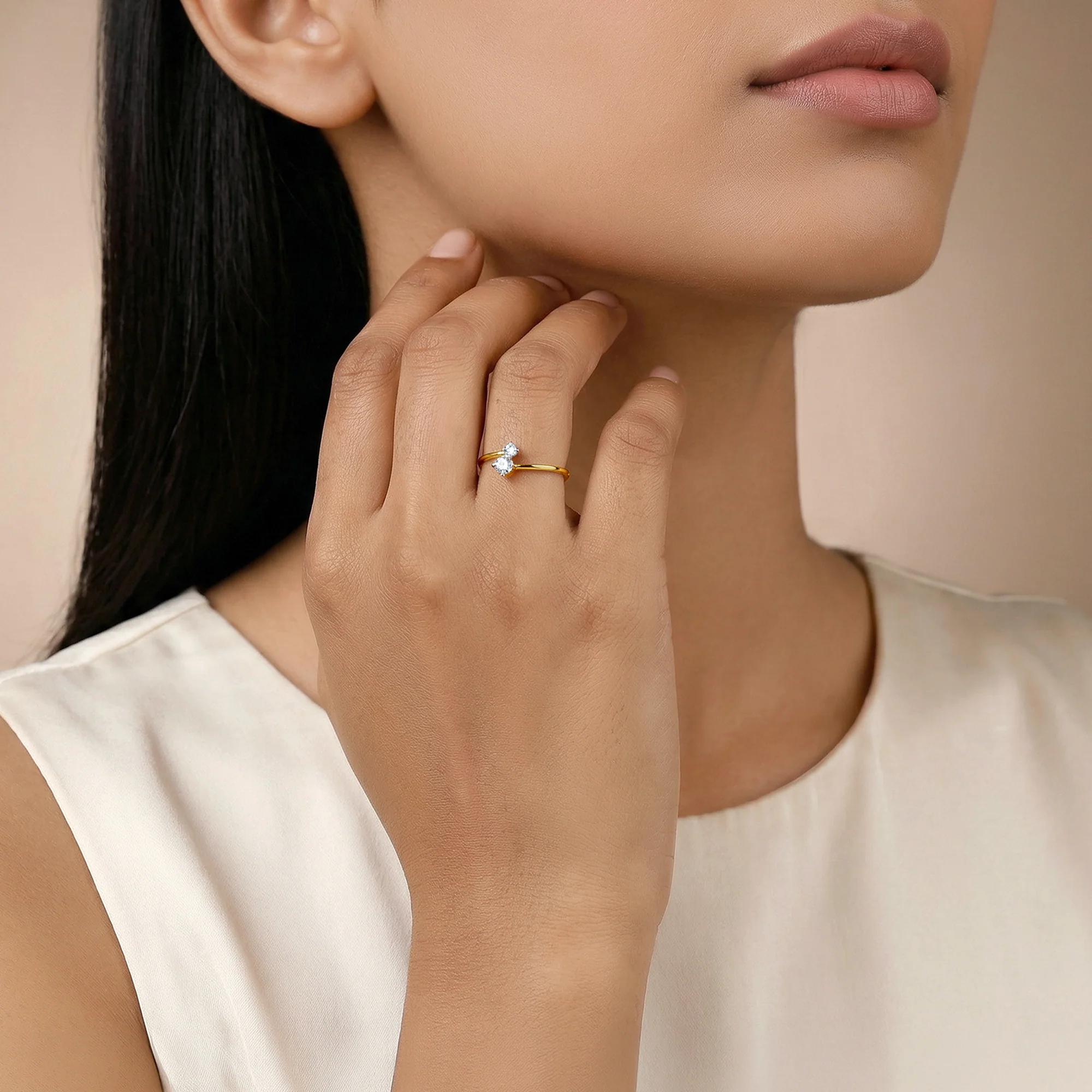 Gold Timelessly You Lab Grown Diamond Ring (Size 12) - Image 3