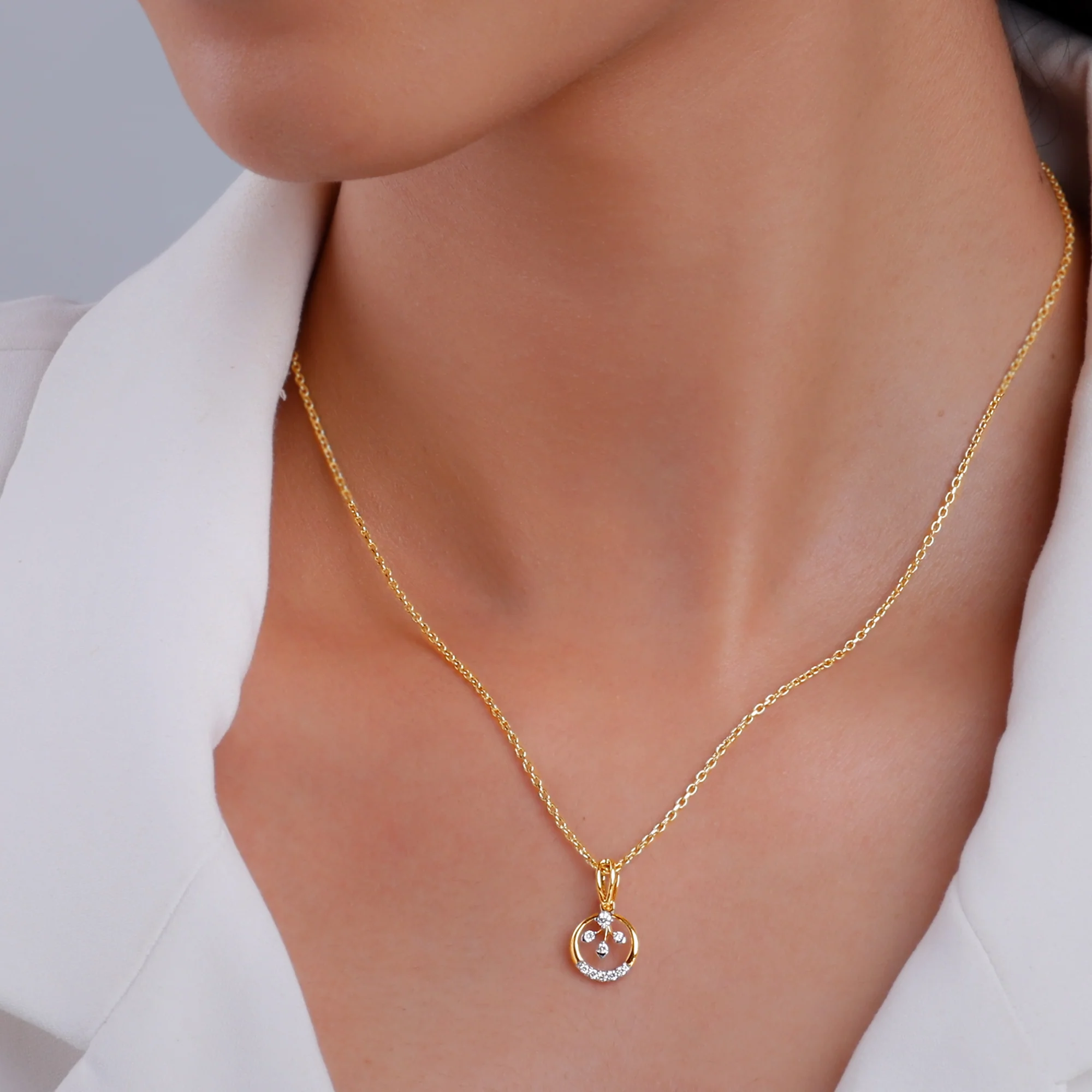 Gold Trance Lab Grown Diamond Pendant - Image 3