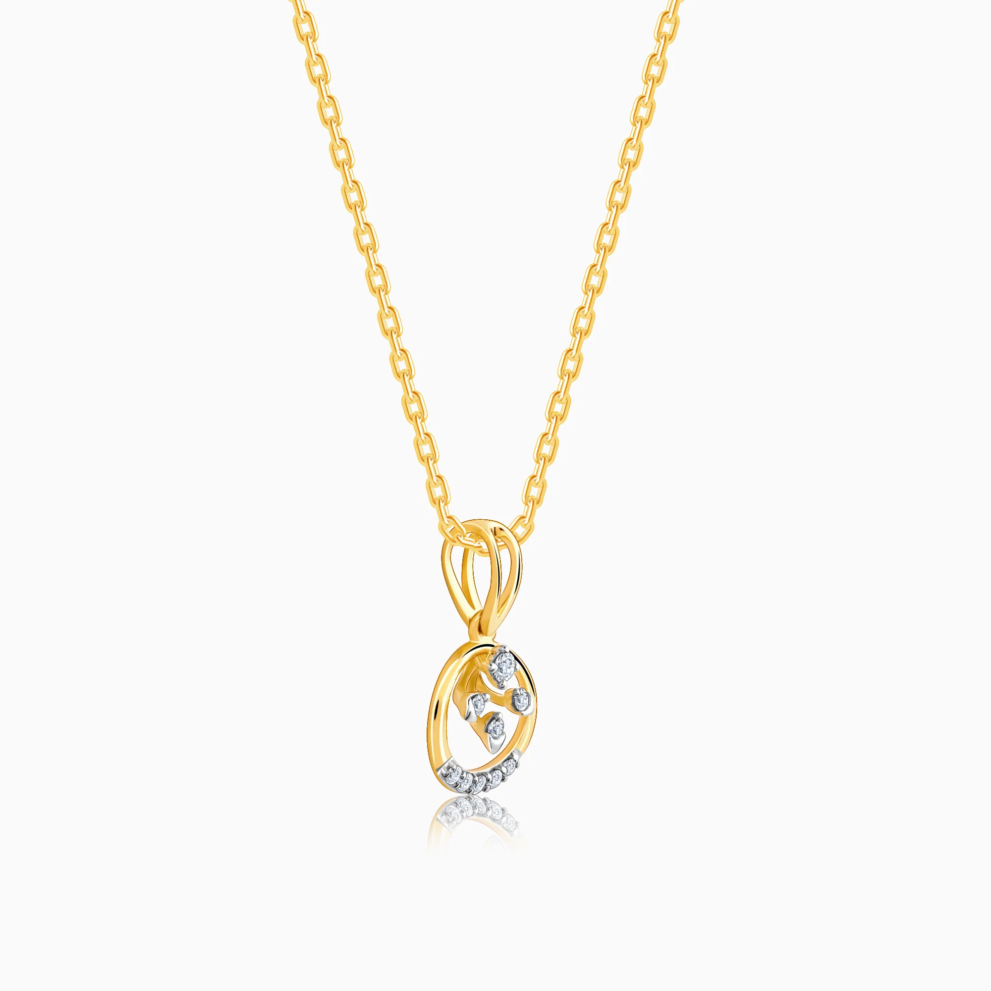 Gold Trance Lab Grown Diamond Pendant - Image 4