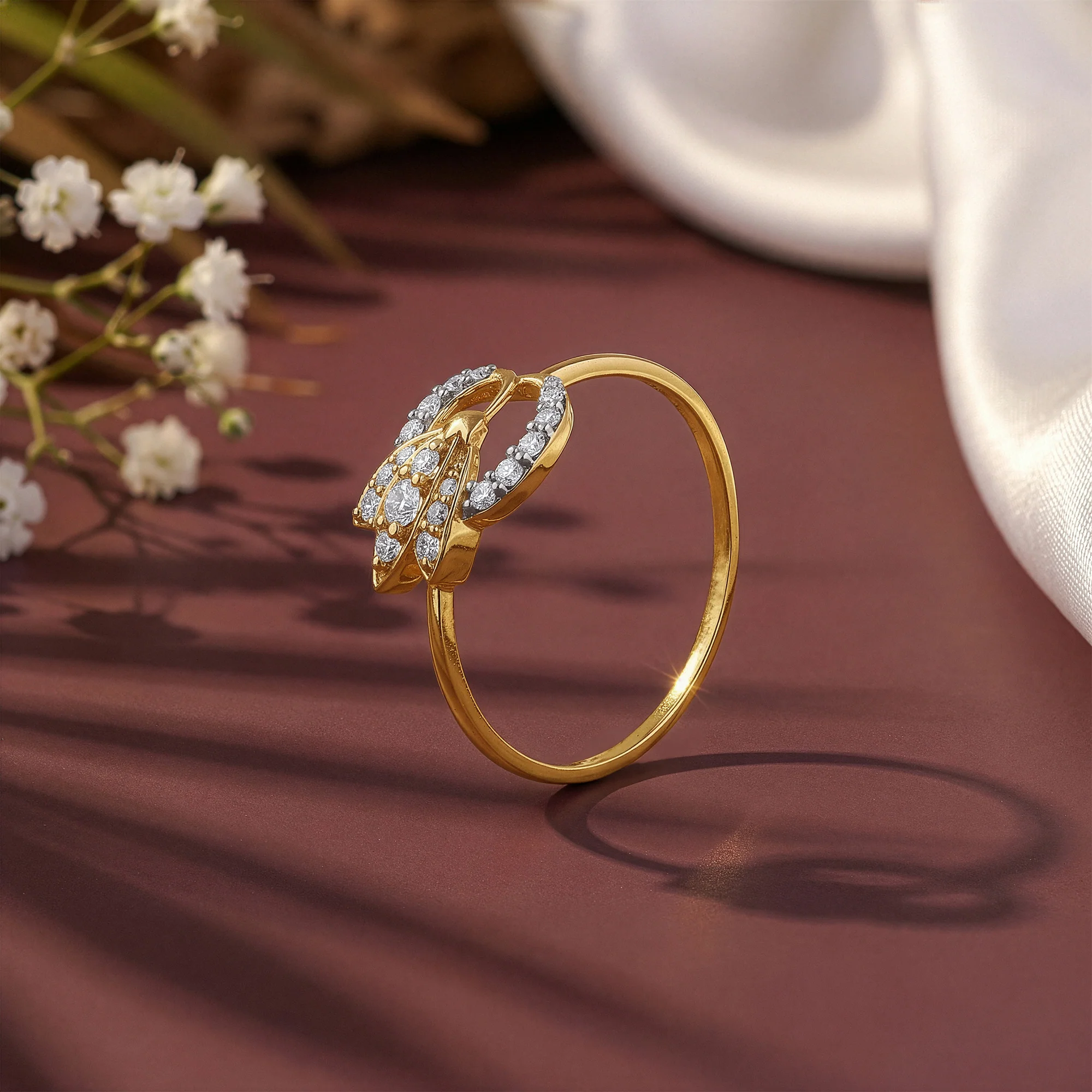 Gold Tria Bloom Lab Grown Diamond Ring (Size 12) - Image 2