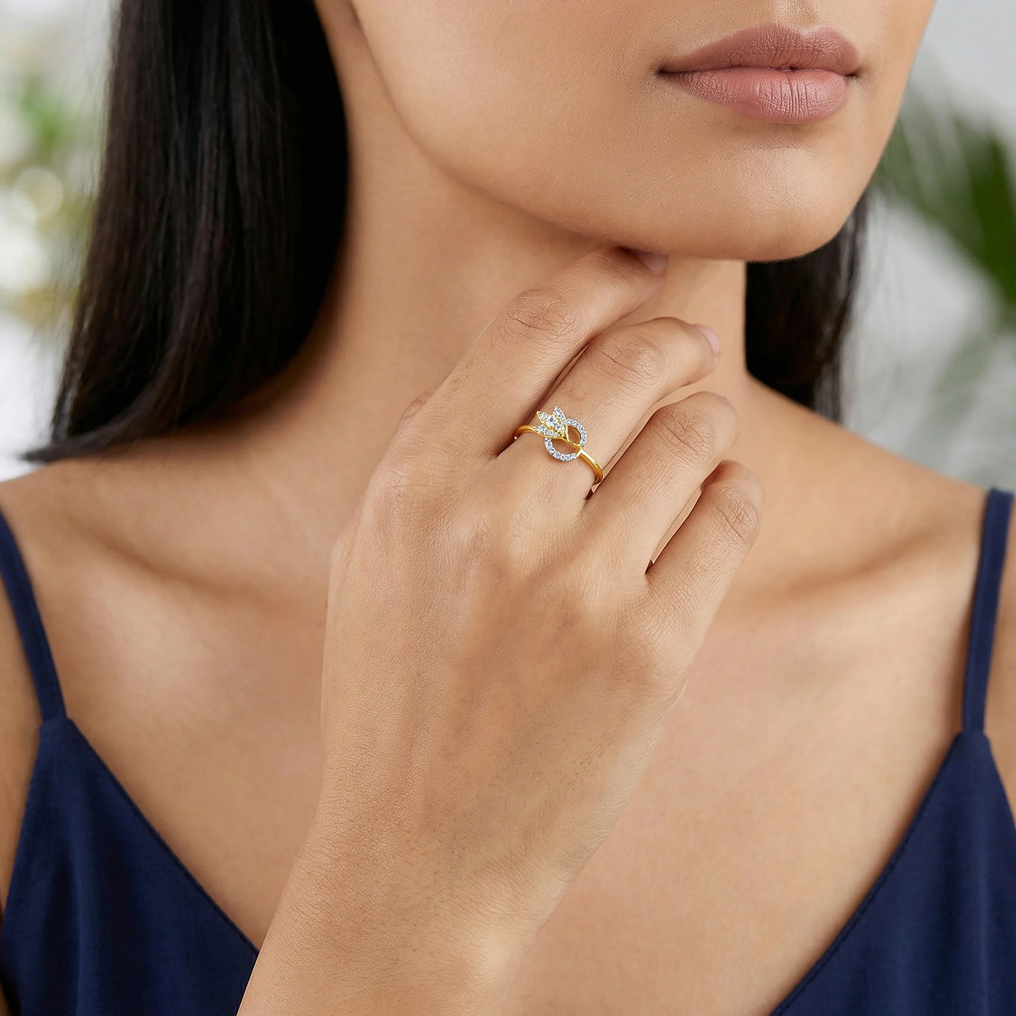 Gold Tria Bloom Lab Grown Diamond Ring (Size 12) - Image 3