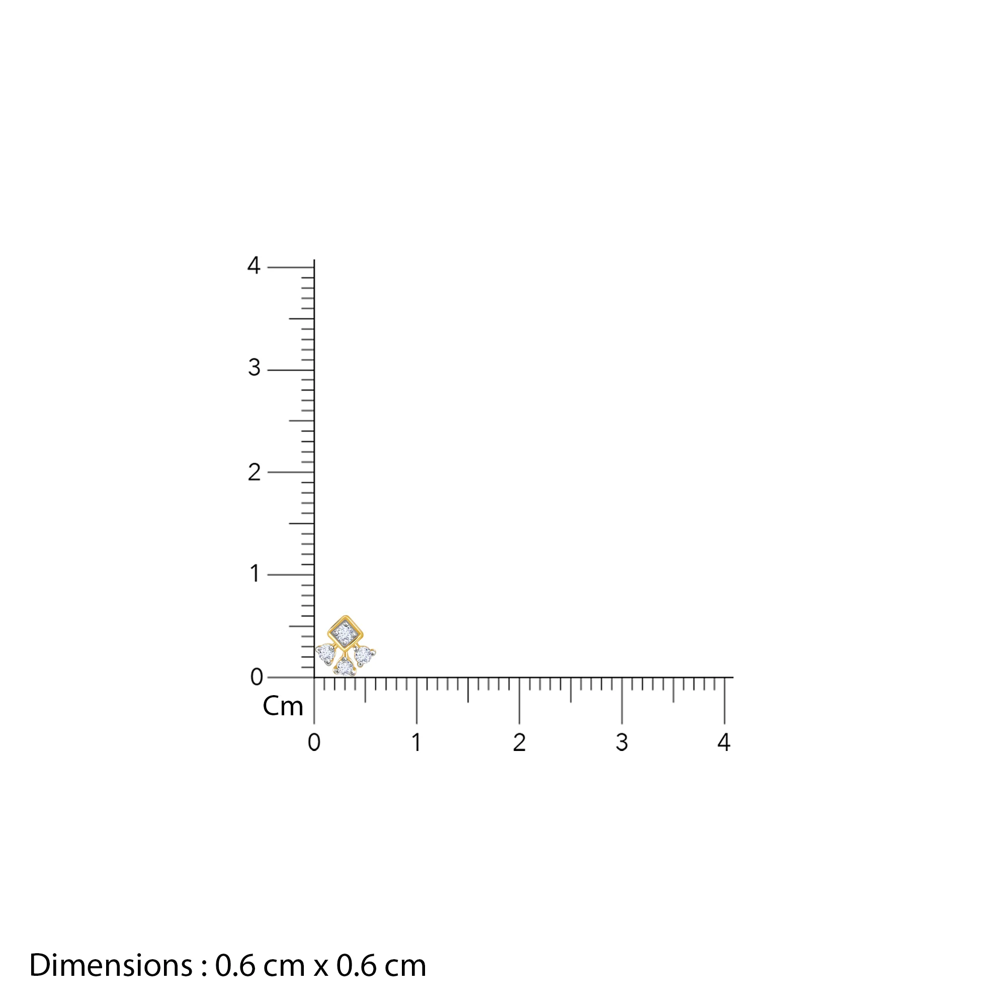 Gold Triad Lab Grown Diamond Stud Earrings - Image 6