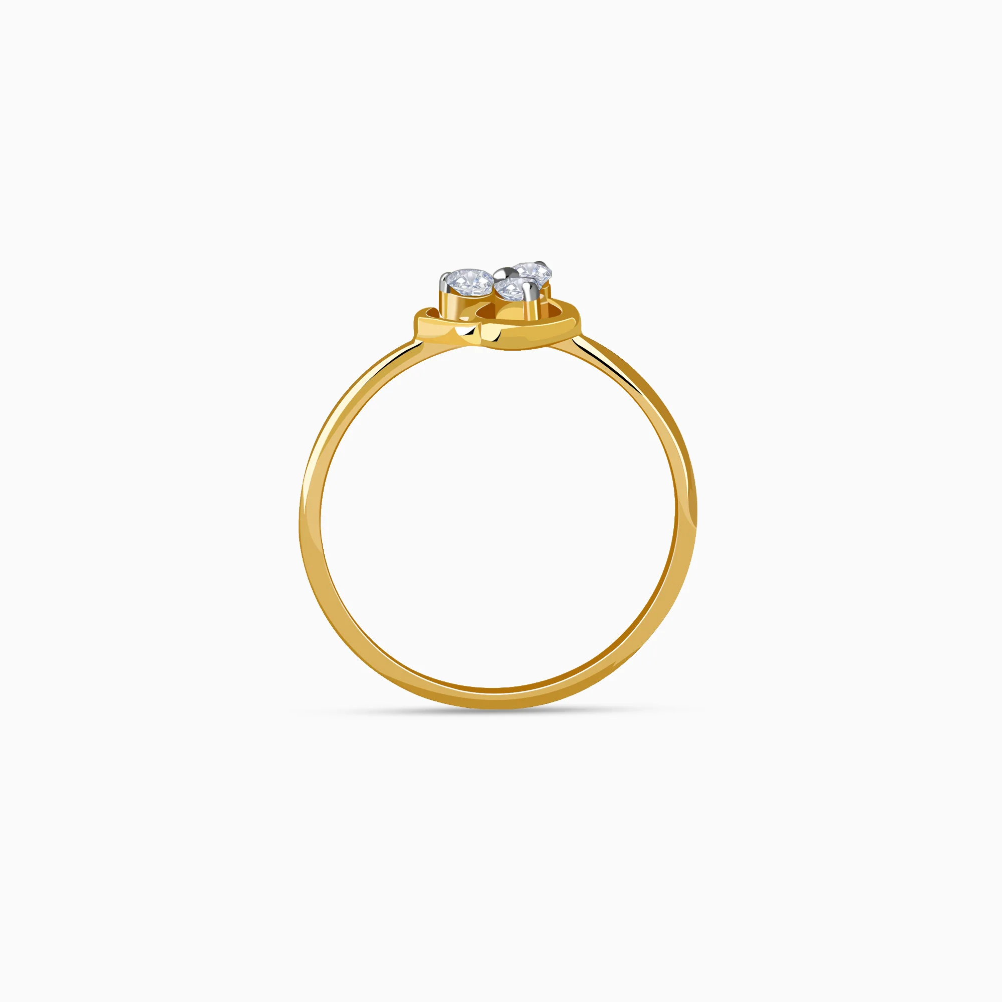 Gold Trilea Lab Grown Diamond Ring - Image 5