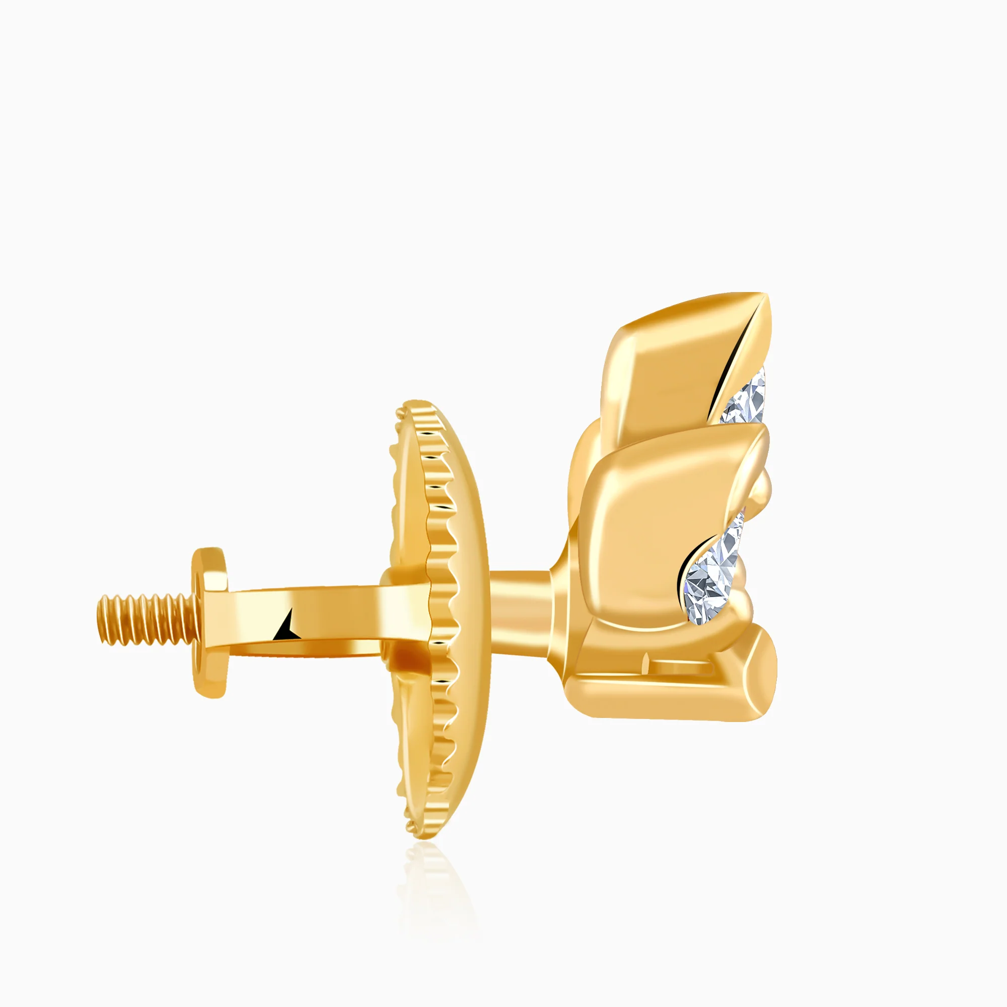 Gold Triple Glow Lab Grown Diamond Earrings - Image 5