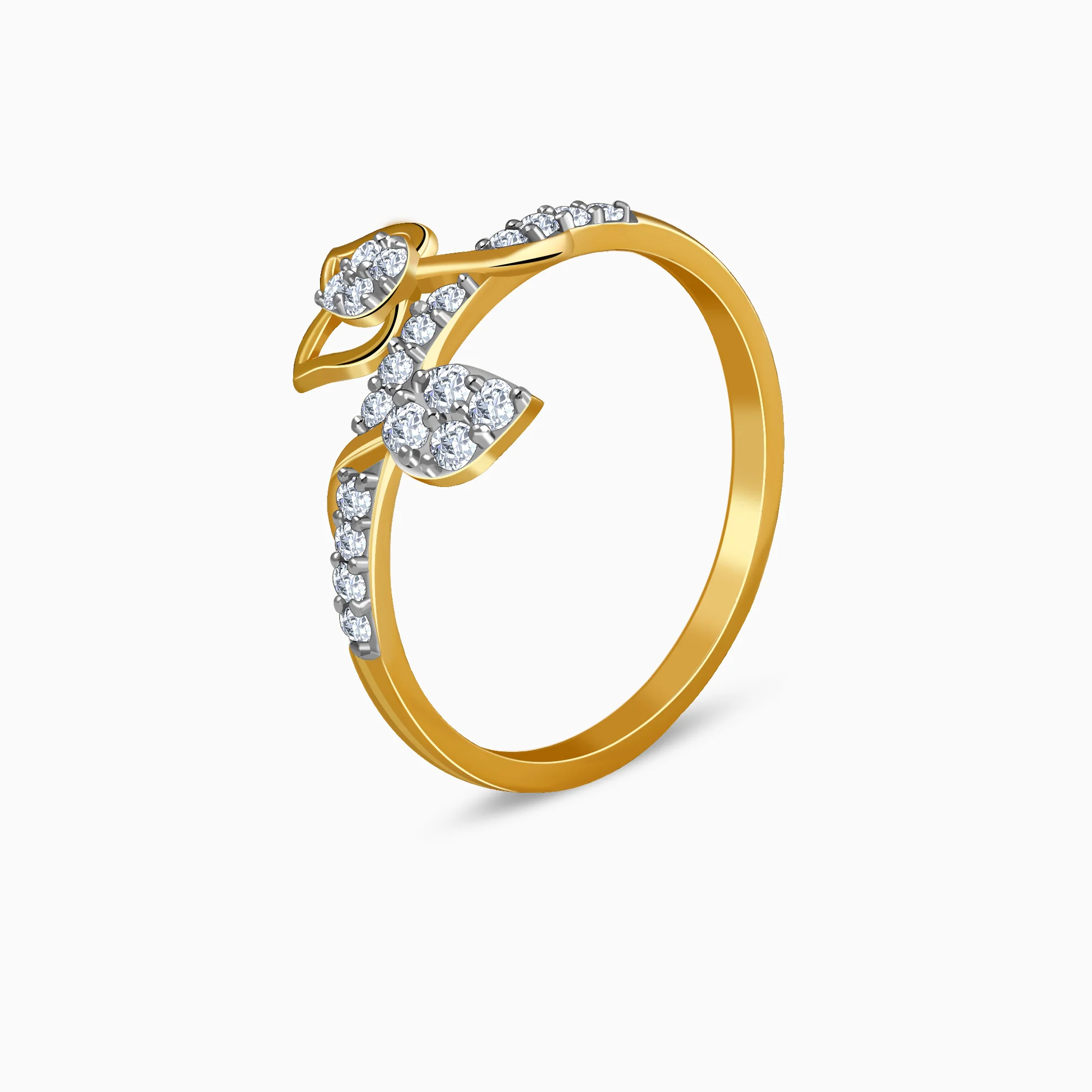 Gold Tulip Whisper Lab Grown Diamond Ring (Size 12) - Image 4