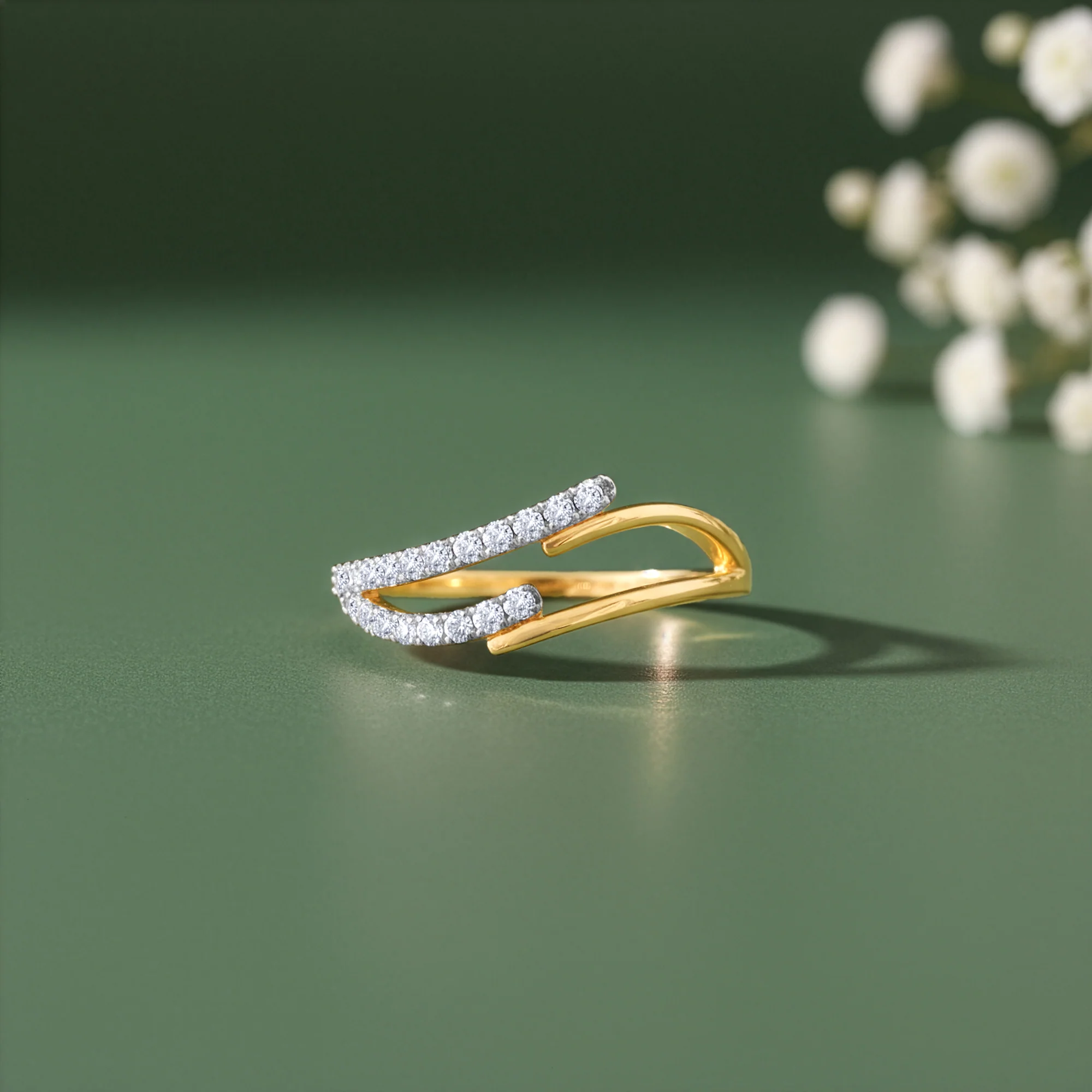Gold Twin Glow Lab Grown Diamond Ring - Image 2