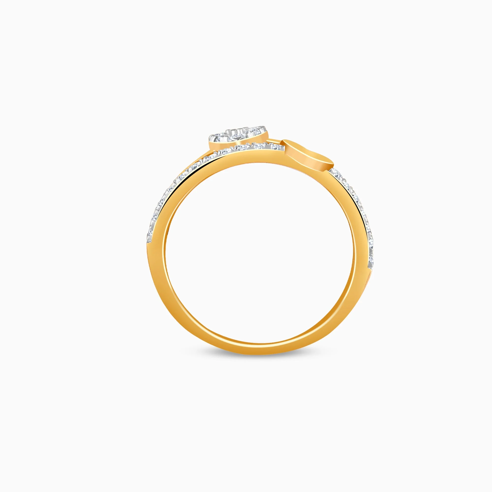 Gold Twin Hearts Lab Grown Diamond Ring - Image 5