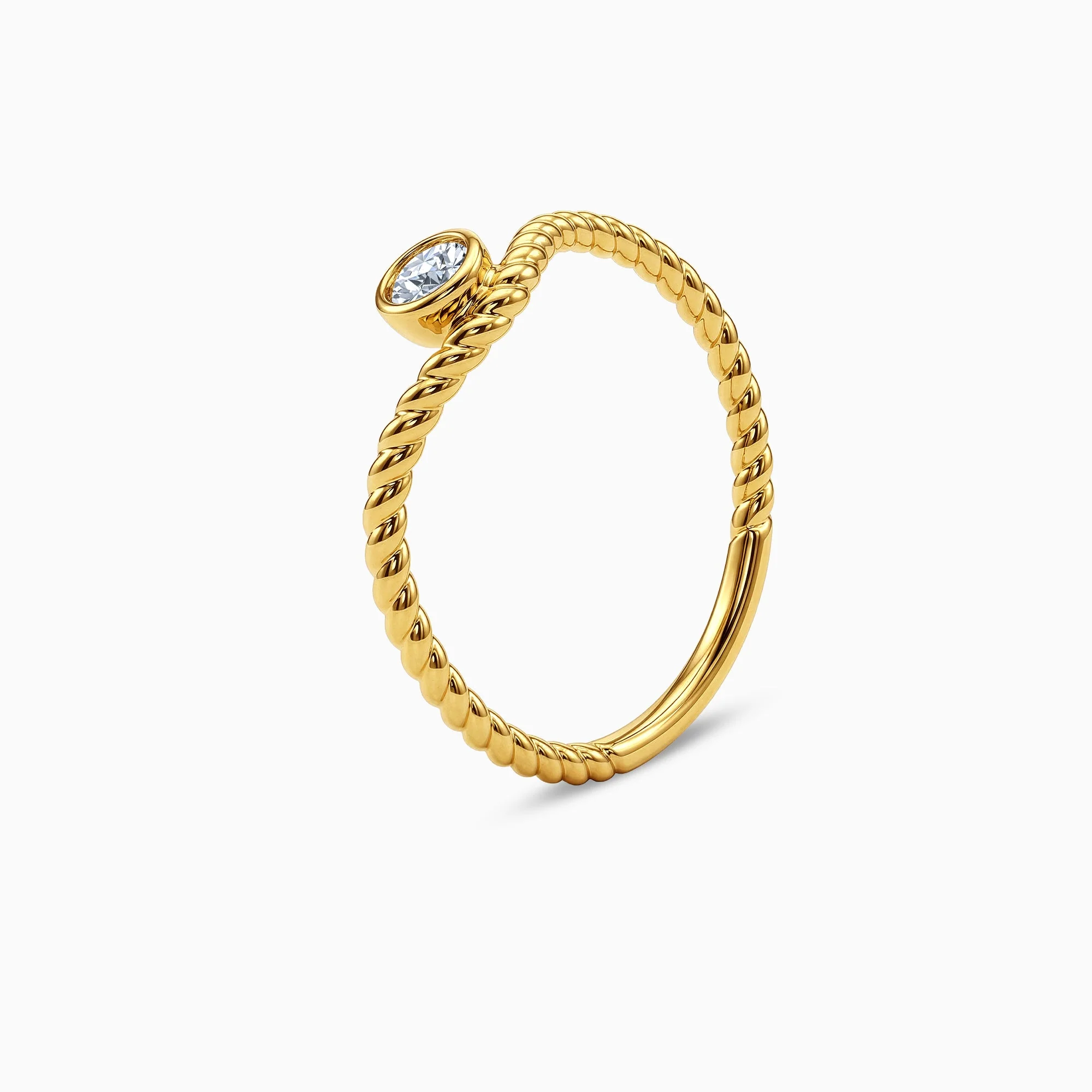 Gold Twine Apex Lab Grown Diamond Ring (Size 12) - Image 4