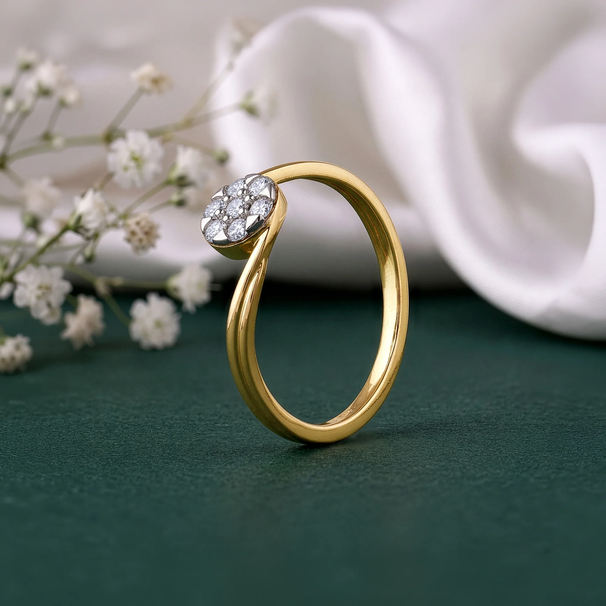 Gold Twine Spark Lab Grown Diamond Ring (Size 12) - Image 2