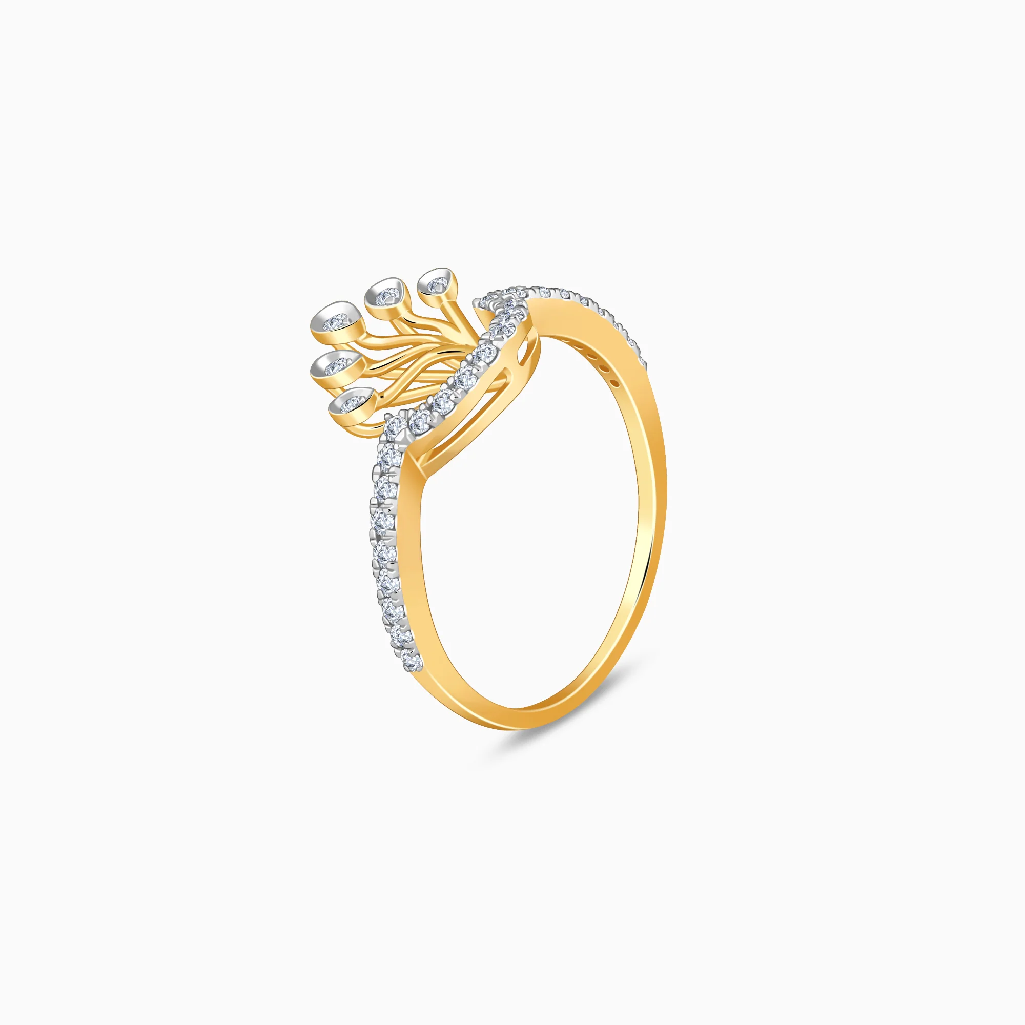 Gold Twinkle Throne Lab Grown Diamond Ring - Image 4