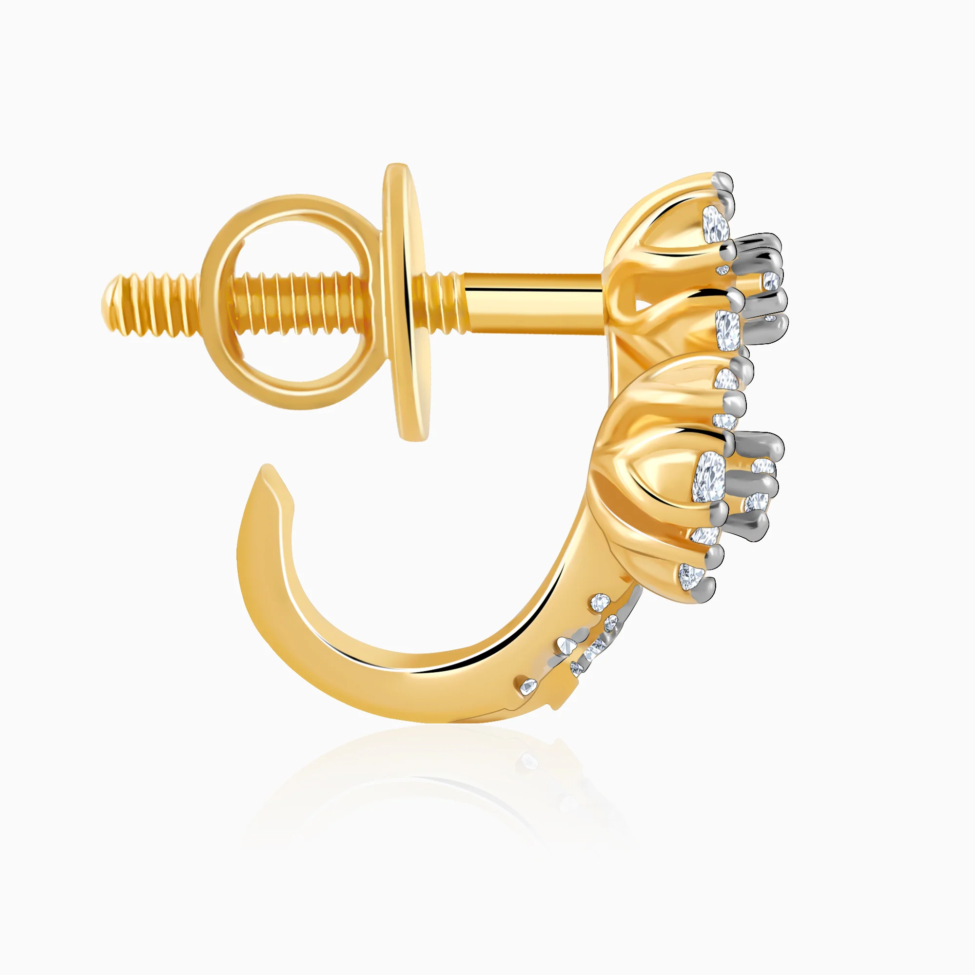Gold Twinkle Trance Diamond Earrings - Image 5