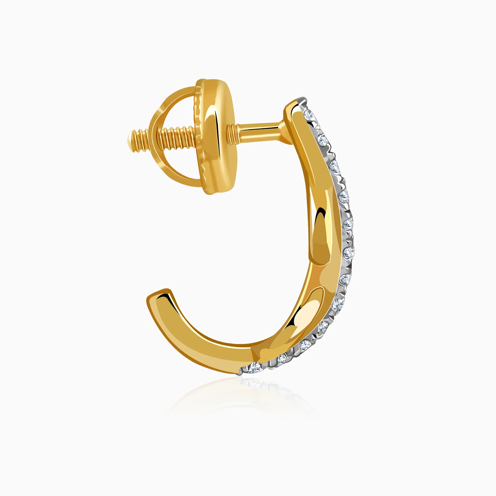 Gold Twira Lab Grown Diamond Earrings - Image 5