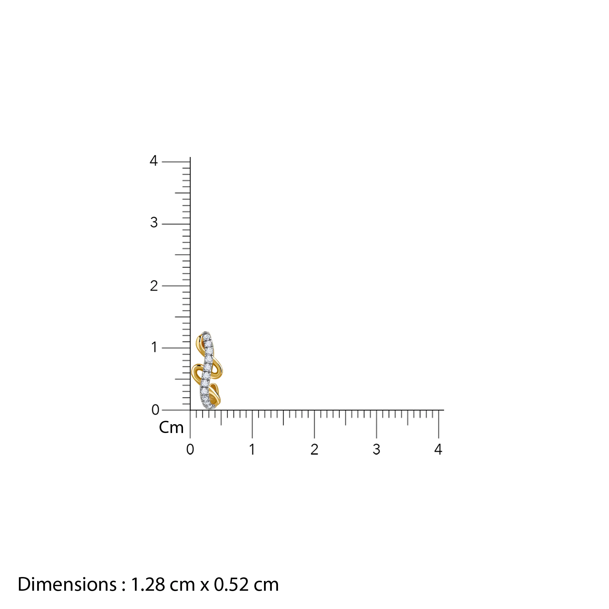 Gold Twira Lab Grown Diamond Earrings - Image 6