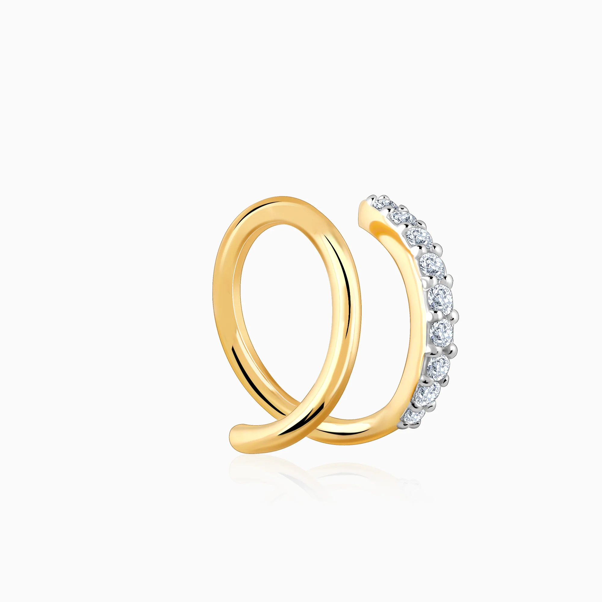 Gold Twist of Light Lab-Grown Diamond Earrings - Image 4