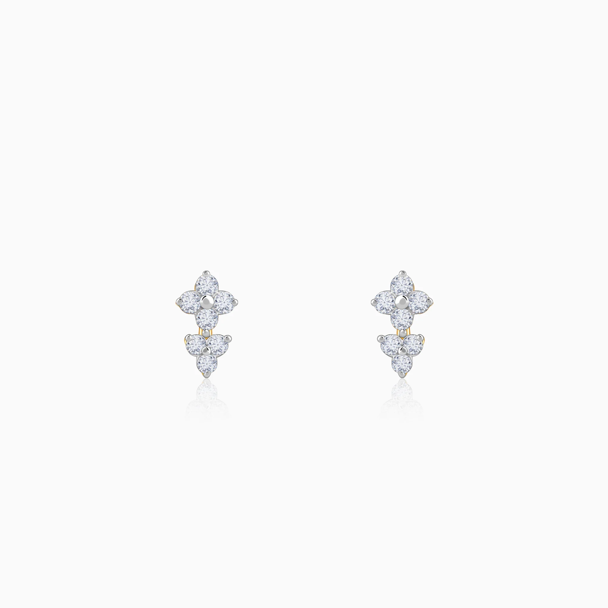 Gold Two Promises Lab Grown Diamond Earrings