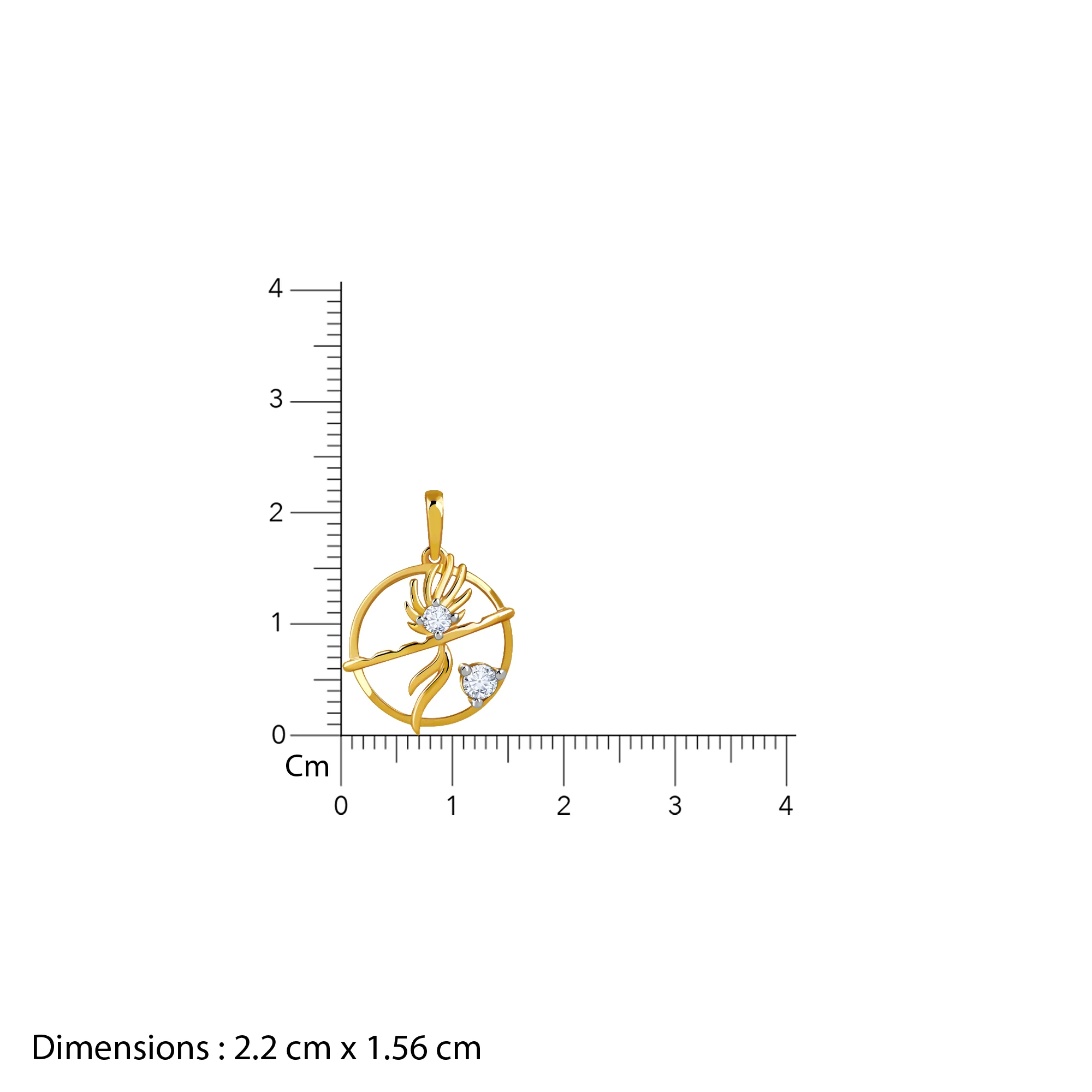 Gold Unbound Loop Lab Grown Diamond Pendant - Image 6