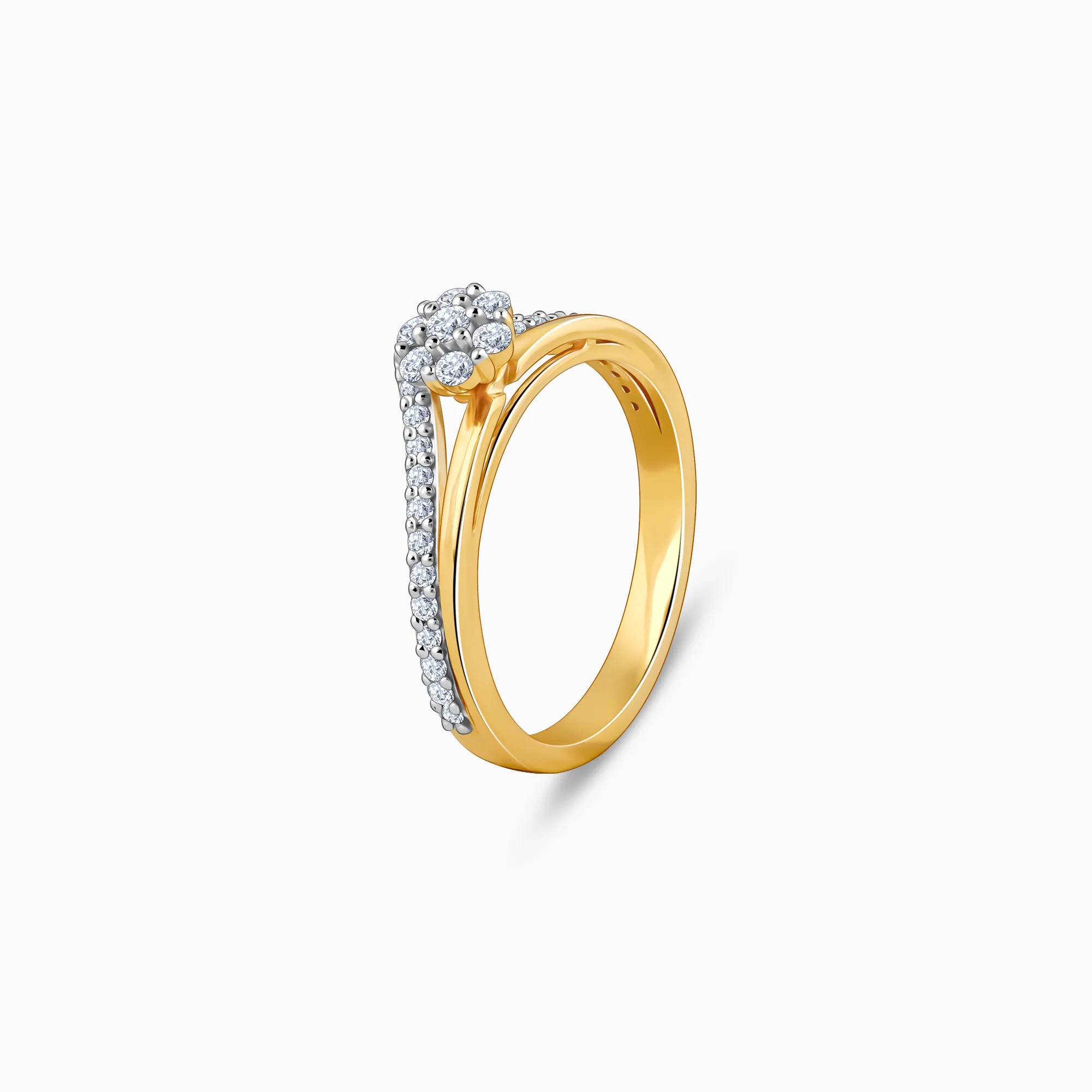 Gold Vanki Twist Diamond Ring - Image 4