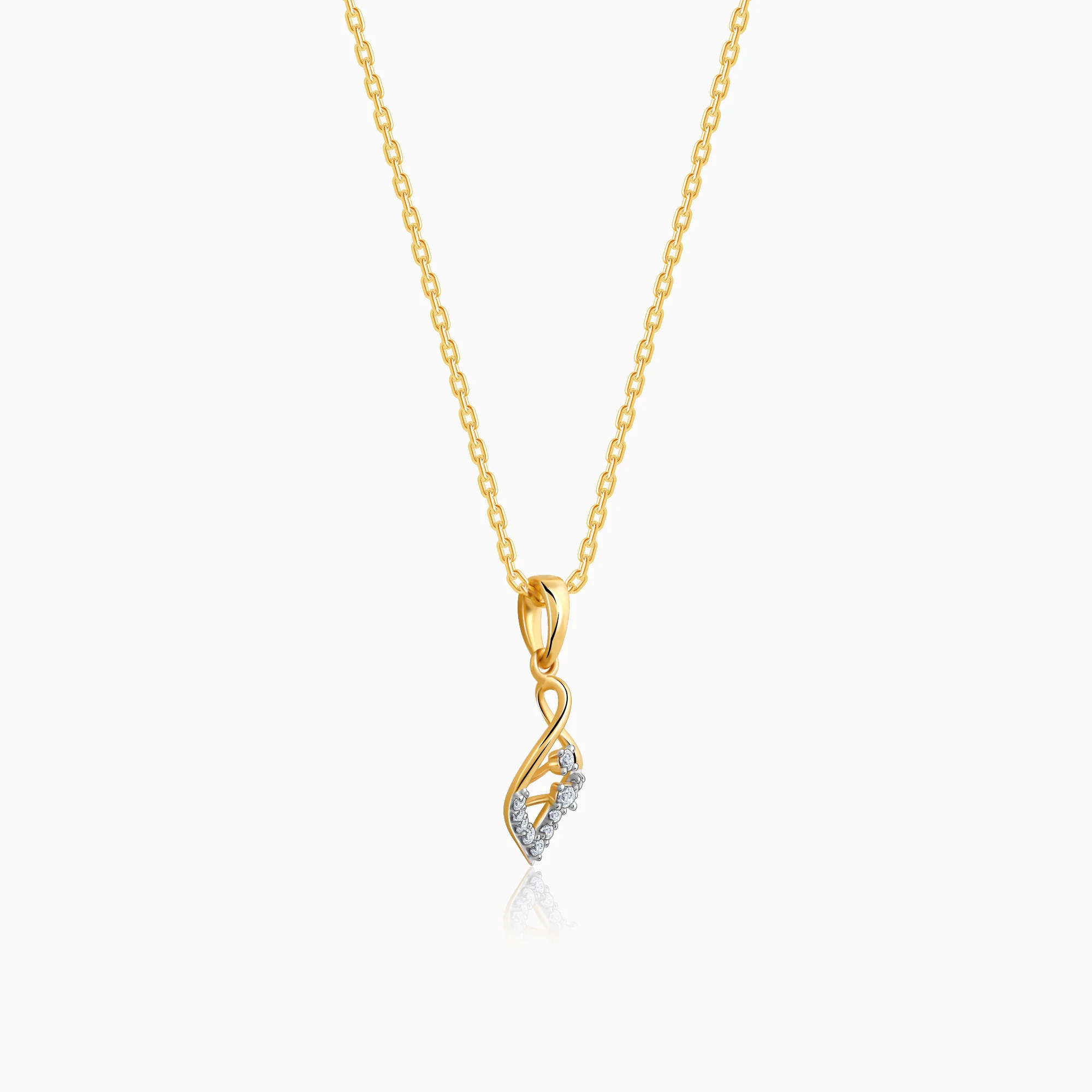 Gold Veil Diamond Pendant - Image 4