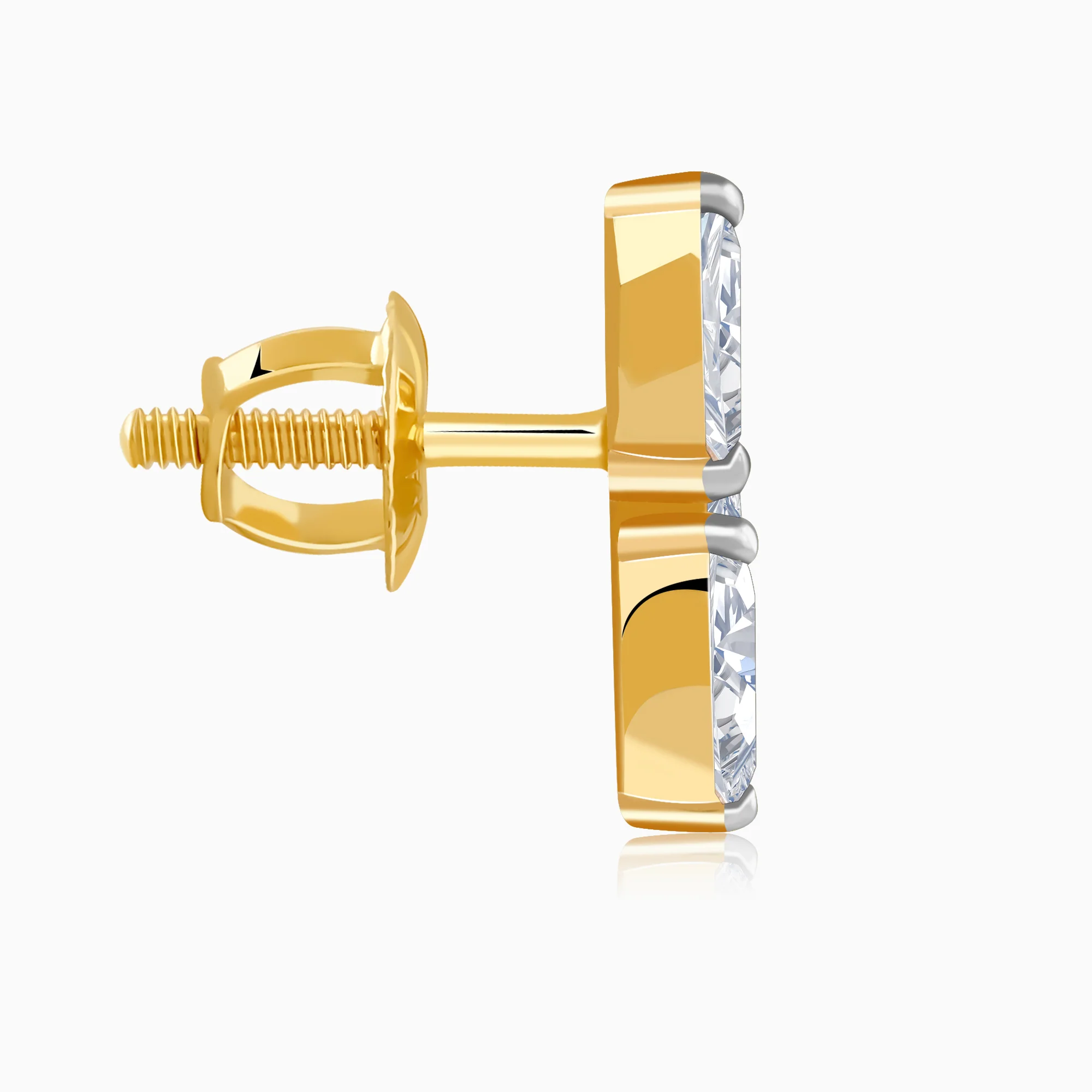 Gold Vine of Love Lab Grown Diamond Earrings - Image 5
