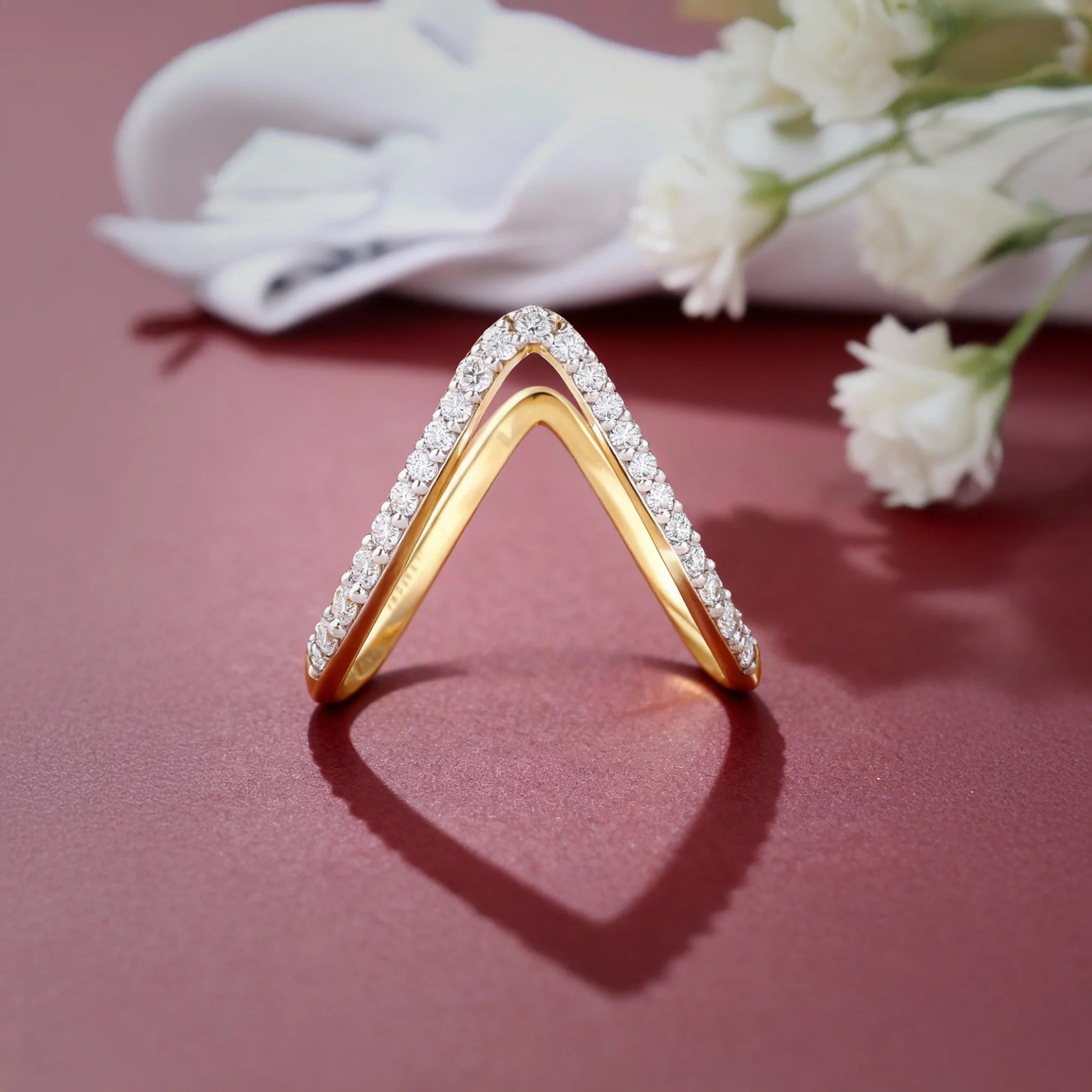 Gold Virajpet Vanki Lab Grown Diamond Ring - Image 2