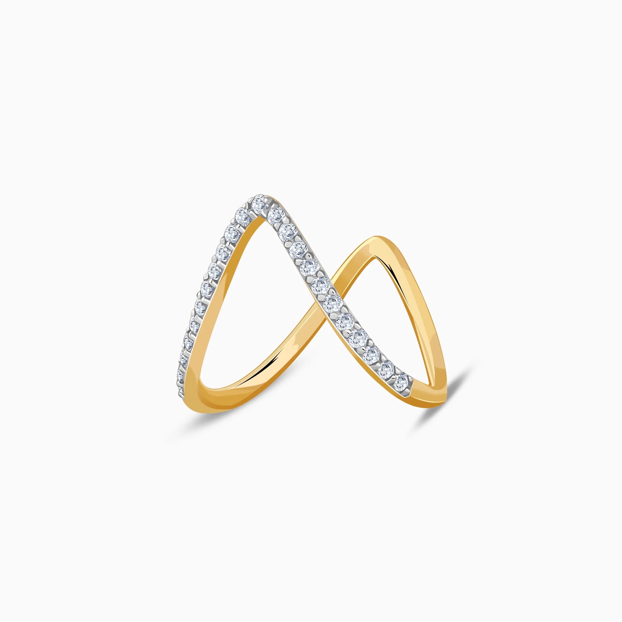 Gold Virajpet Vanki Lab Grown Diamond Ring - Image 4