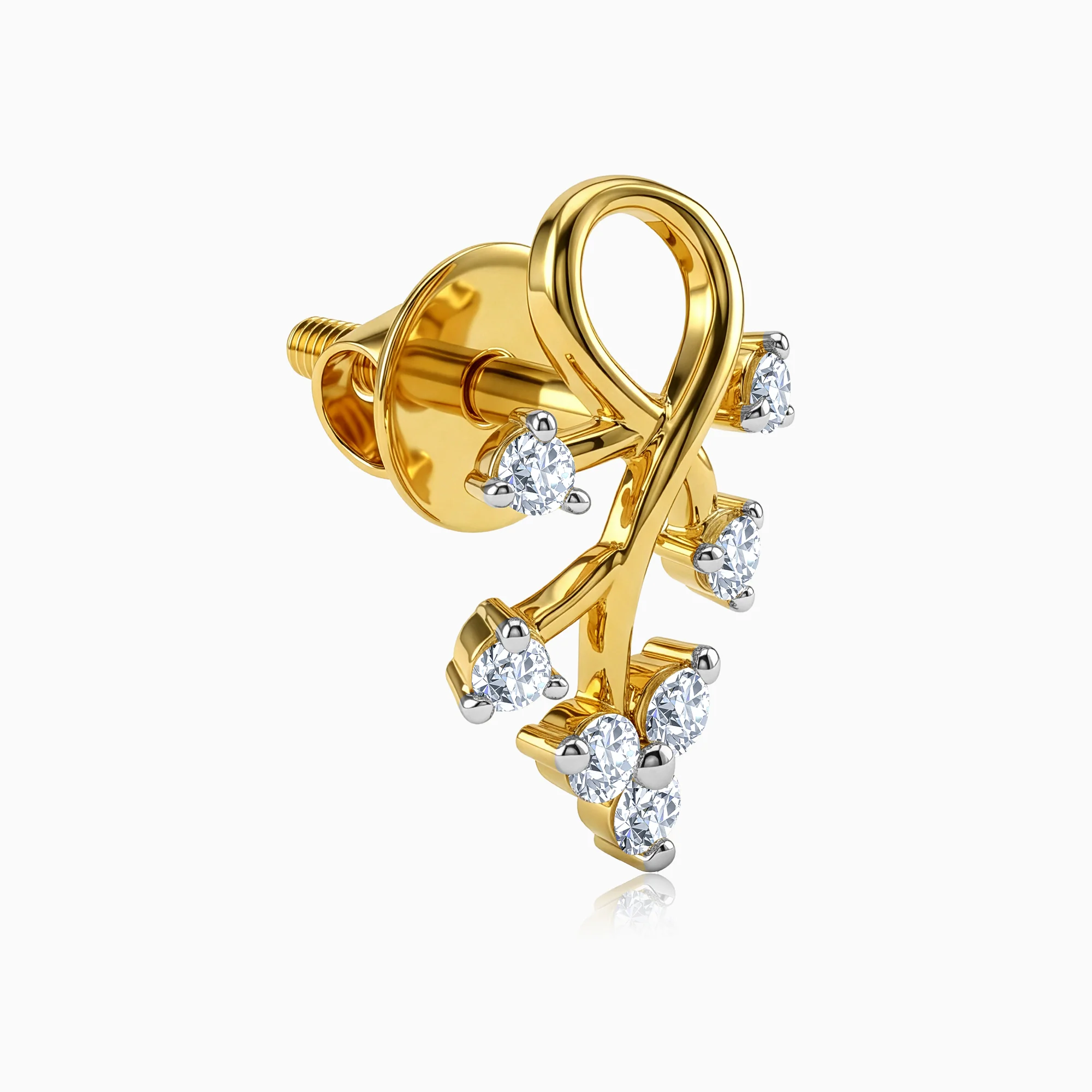 Gold Virelle Lab Grown Diamond Earrings - Image 4