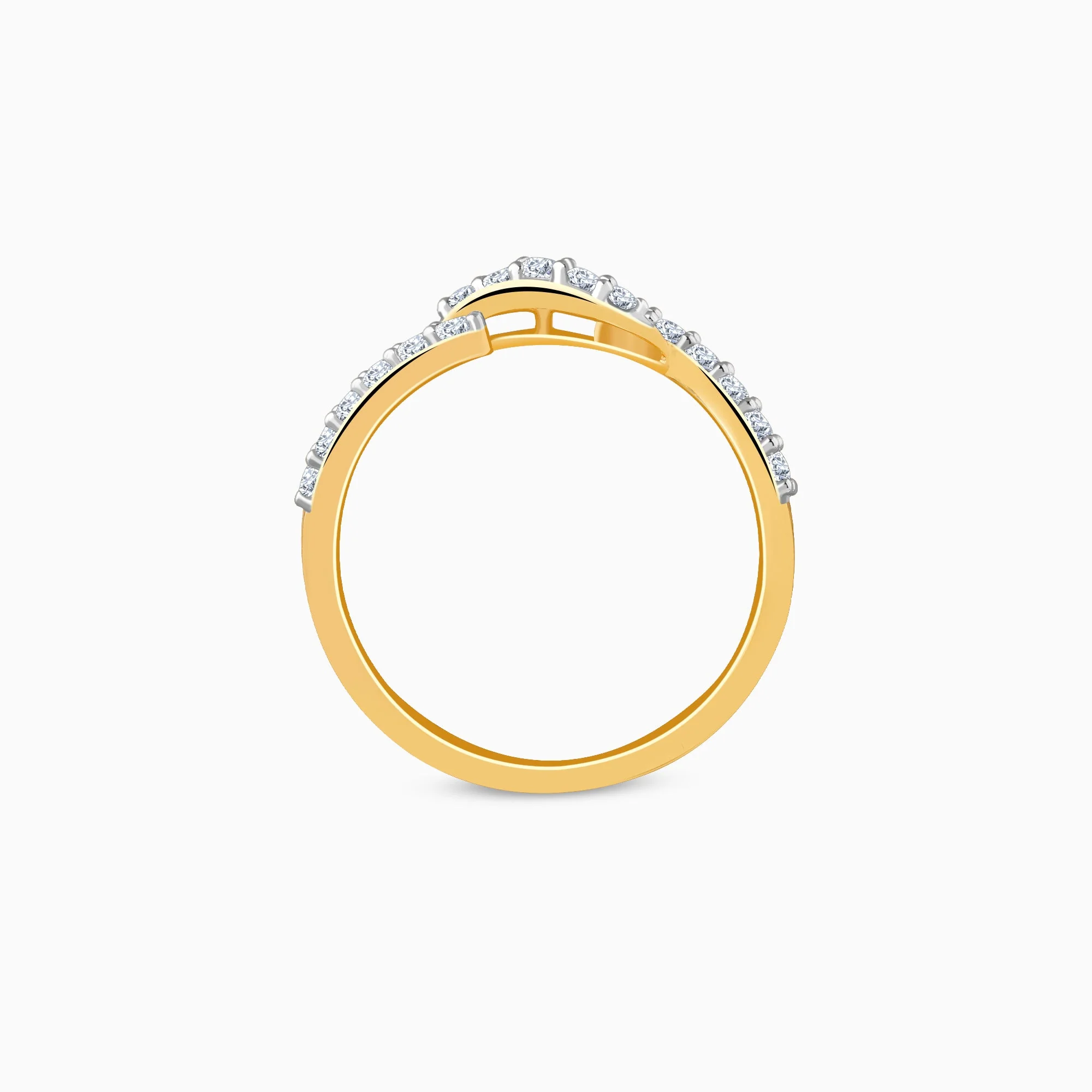 Gold Wave Glow Lab Grown Diamond Ring - Image 5