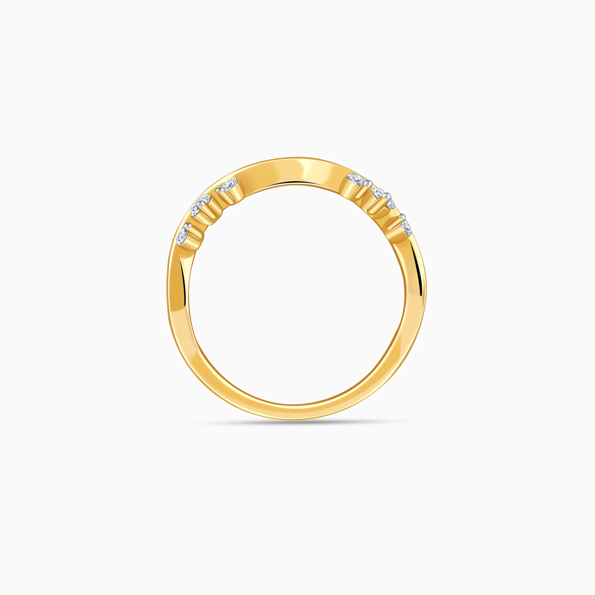 Gold Waveglow Lab Grown Diamond Ring - Image 5