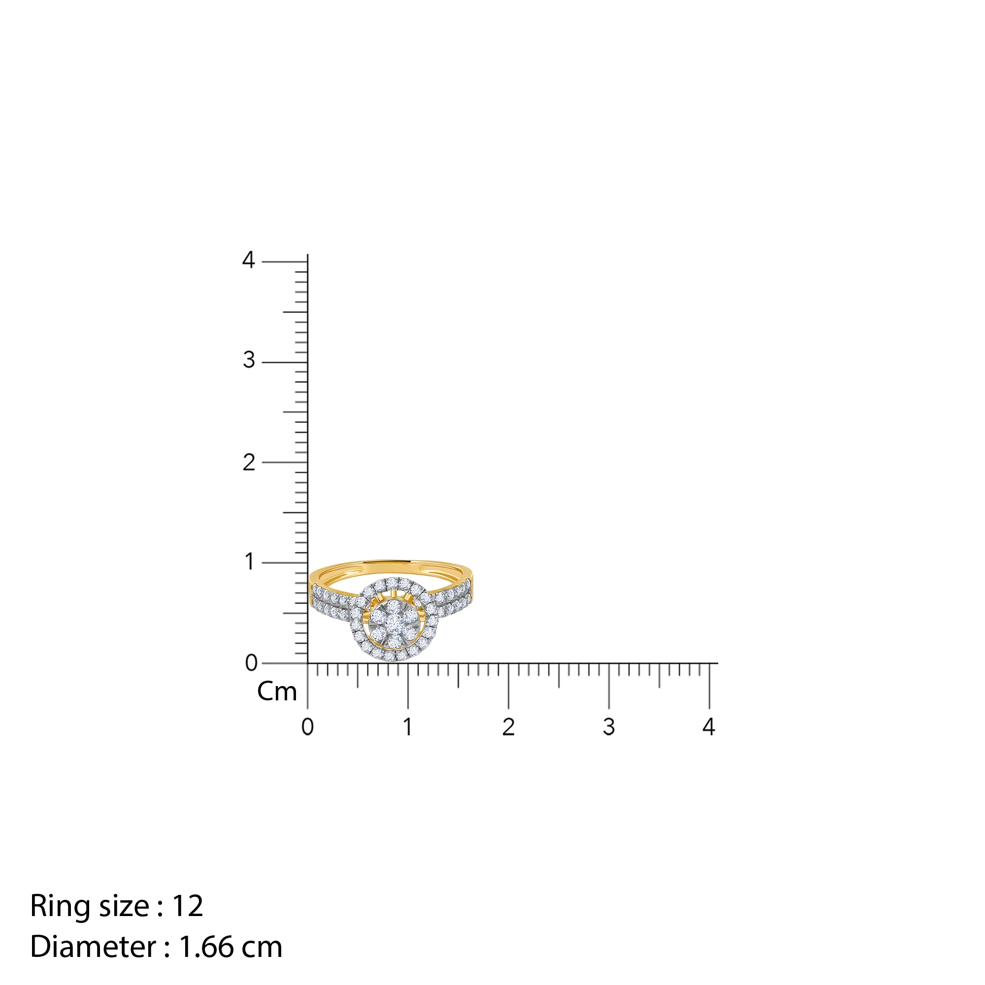 Gold Whirlwind Diamond Ring - Image 6