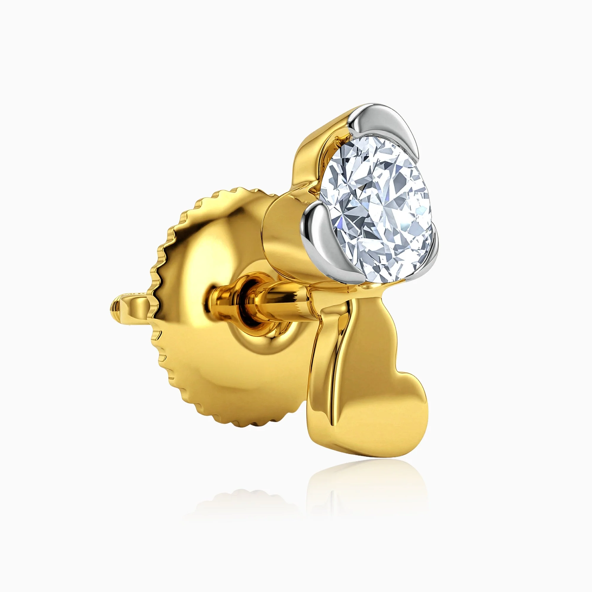Gold Zephyr Lab Grown Diamond Earrings - Image 4