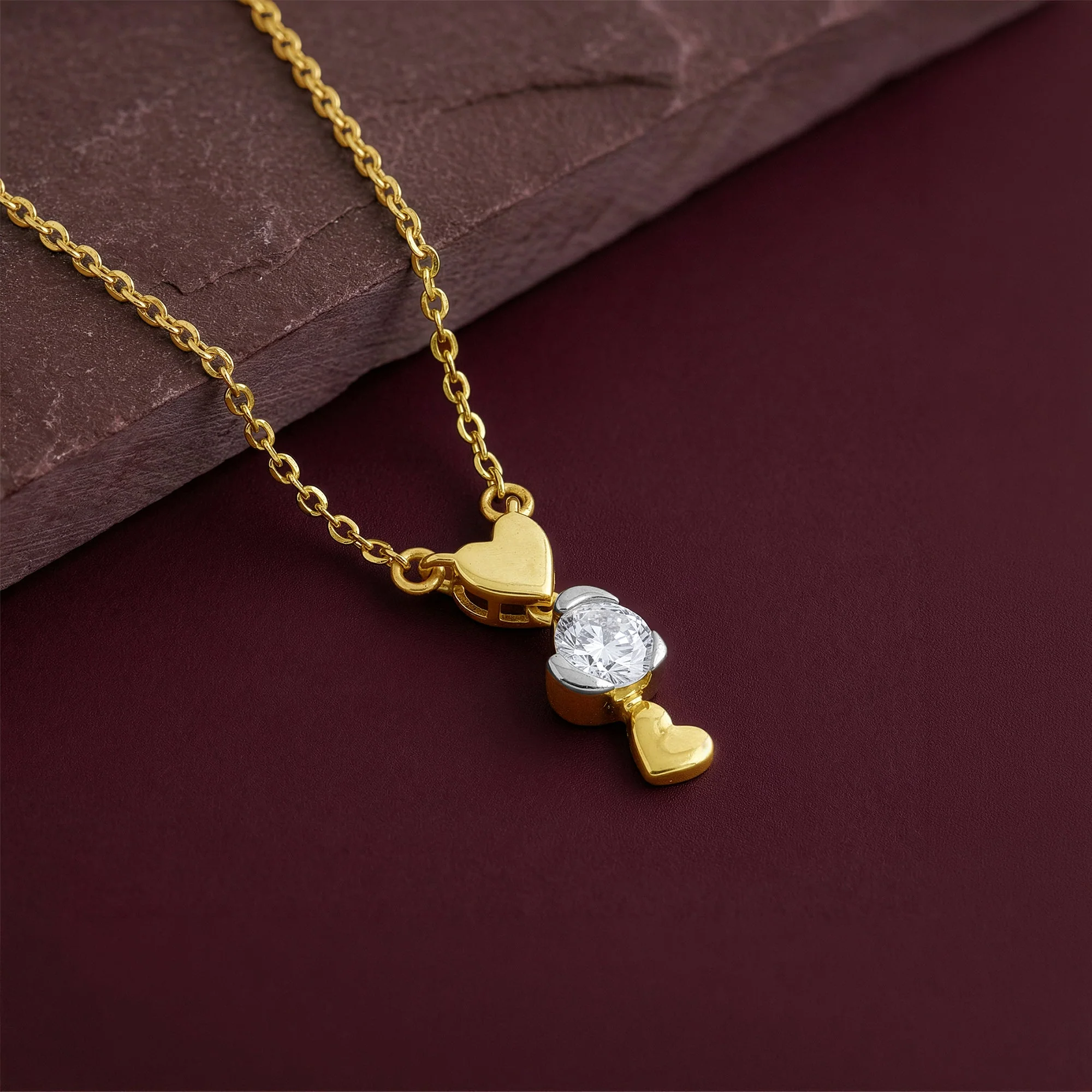 Gold Zephyr Lab Grown Diamond Necklace - Image 2