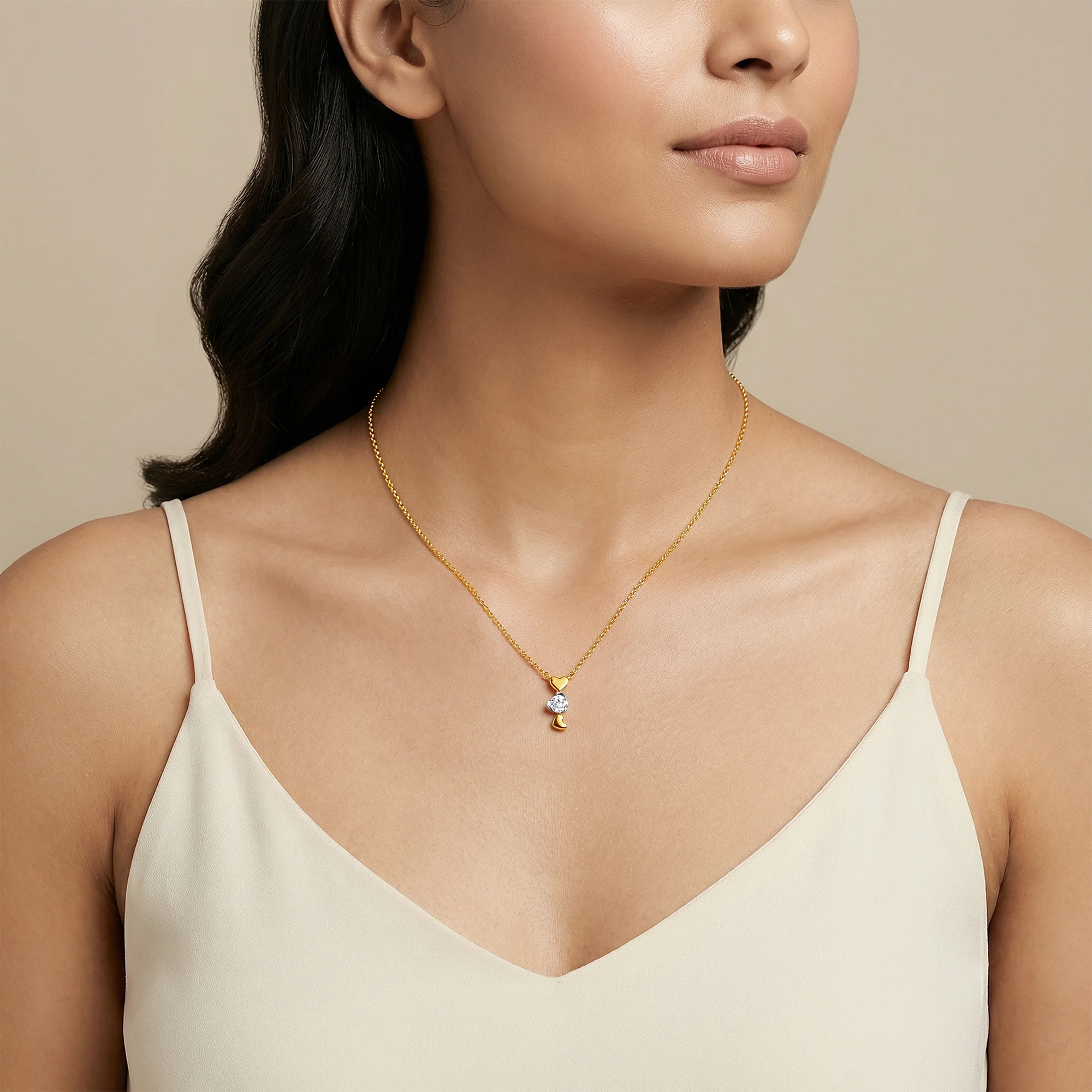 Gold Zephyr Lab Grown Diamond Necklace - Image 3