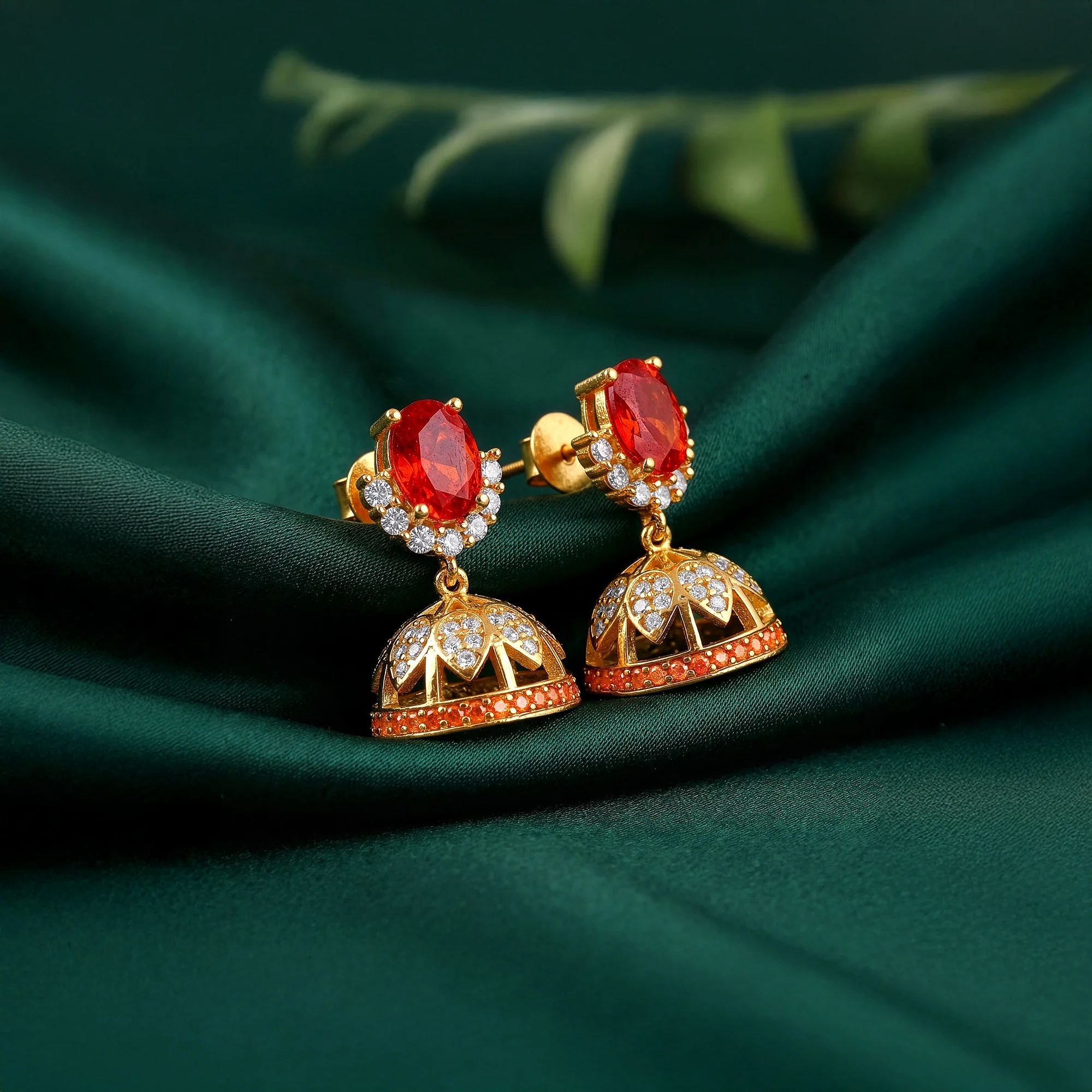 Golden Anuket Jhumki - Image 2