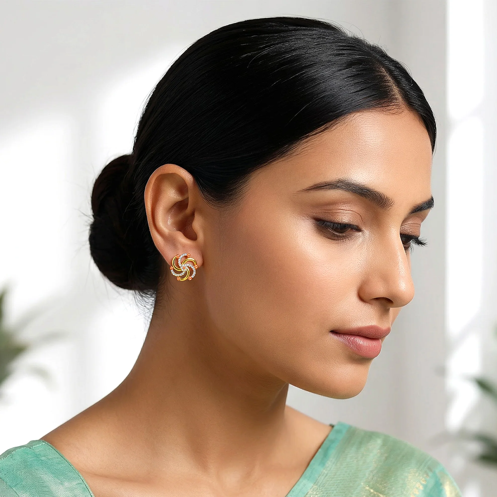 Golden Arianrhod Earrings - Image 3