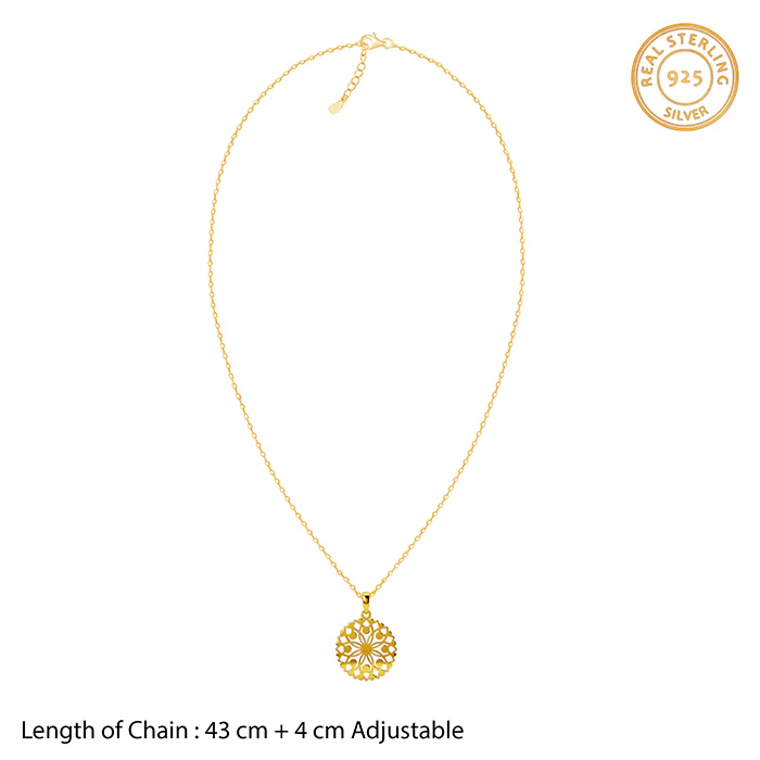 Golden Aura Tangle Pendant With Link Chain - Image 5