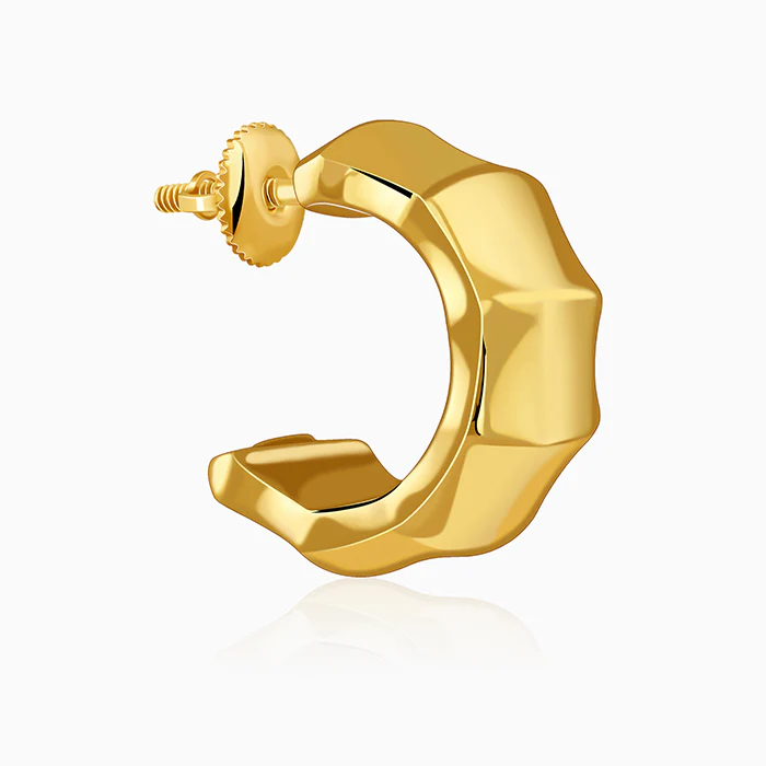 Golden Aurelian Half Hoop Earrings - Image 4