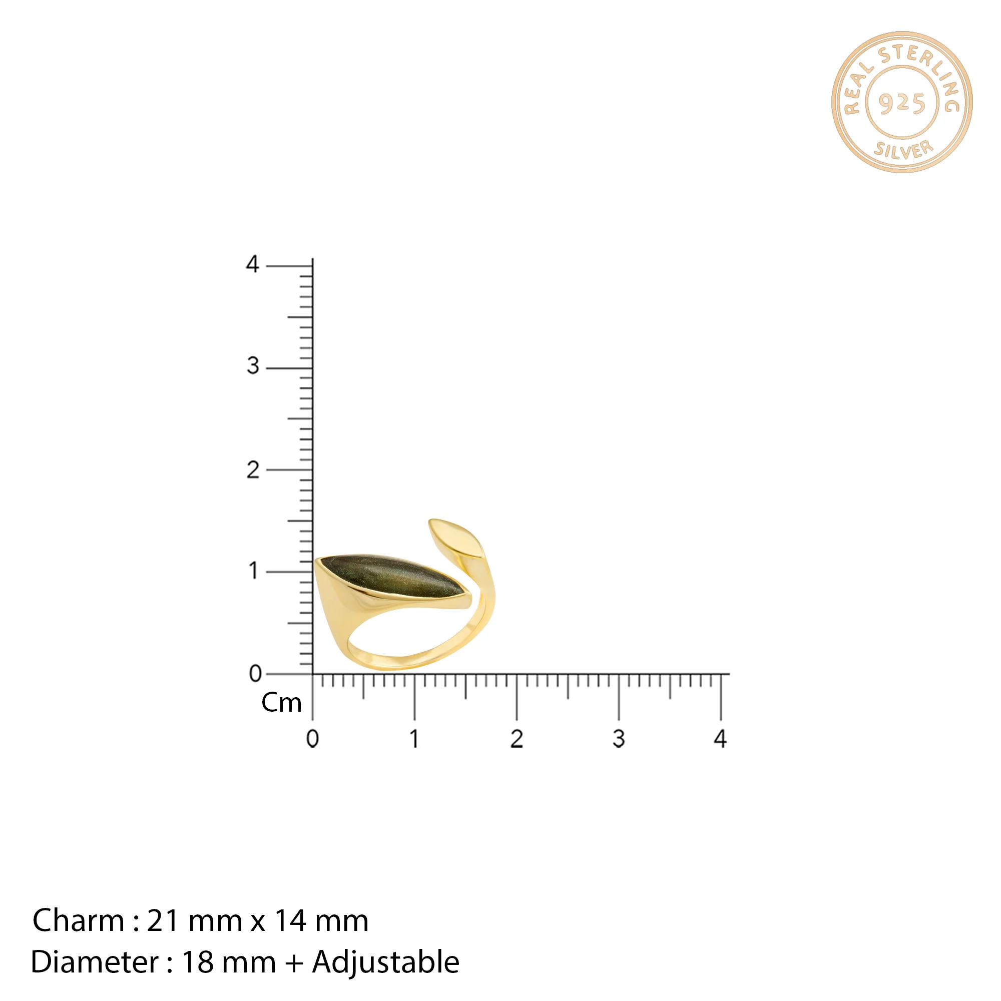 Golden Black Romance Ring - Image 3
