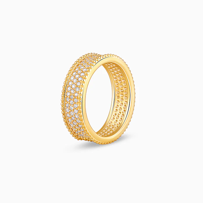 Golden Bold Edge Ring For Him - Image 4