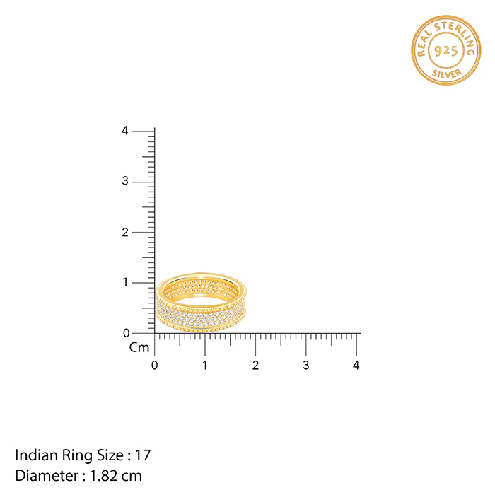 Golden Bold Edge Ring For Him - Image 5