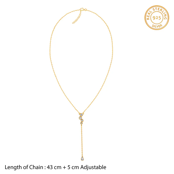 Golden Celestial Drip Lariat Necklace - Image 4