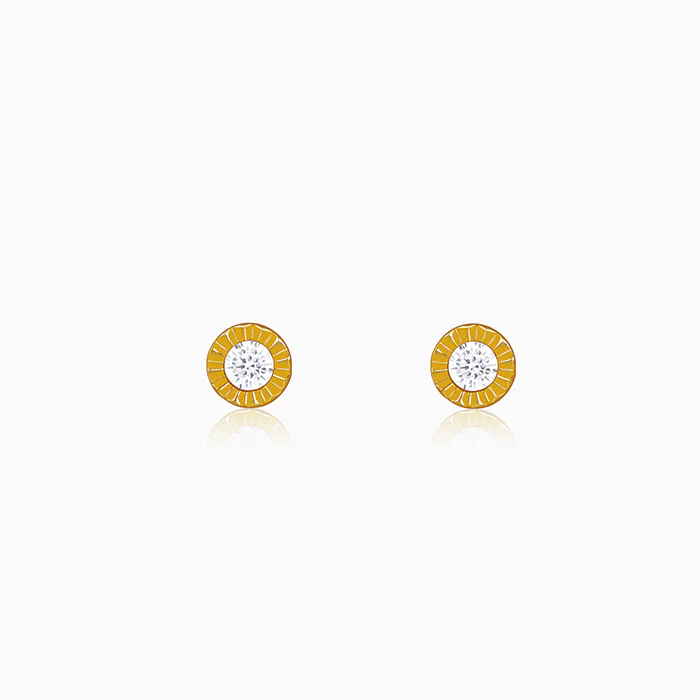 Golden Chakra Shield Stud For Him - Image 2