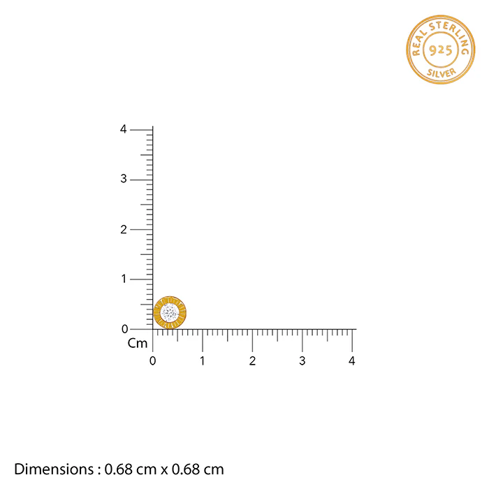 Golden Chakra Shield Stud For Him - Image 7