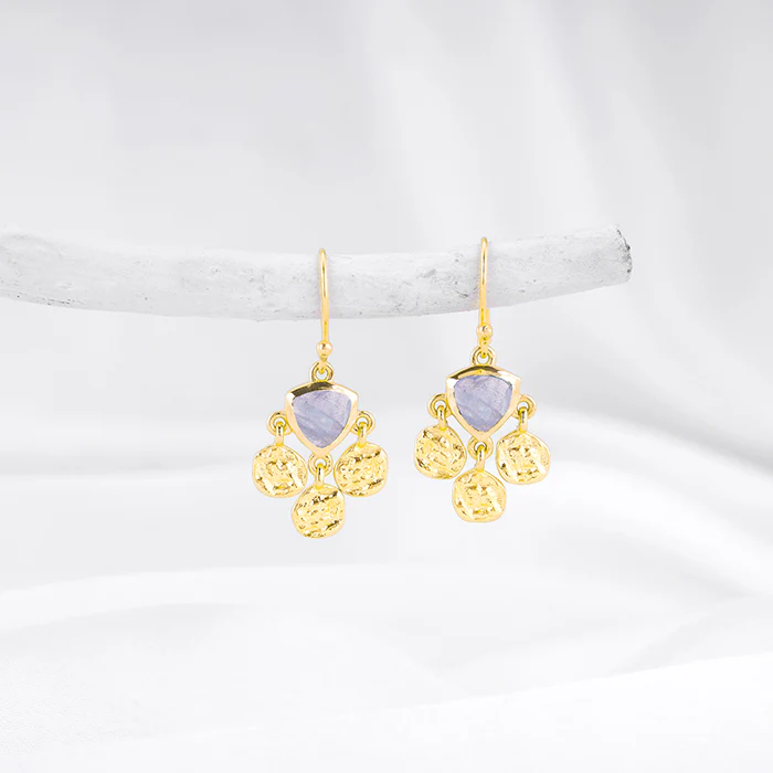 Golden Chalcedony Dangler Earrings - Image 2