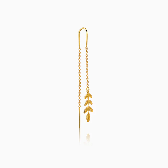 Golden Cirelle Flora Sui Dhaga Earrings - Image 4