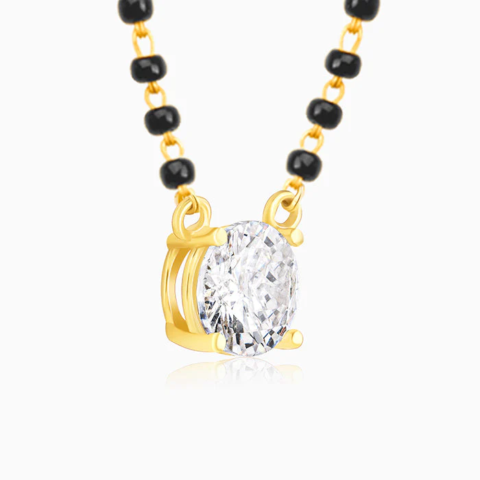 Golden Classic Solitaire Mangalsutra - Image 8