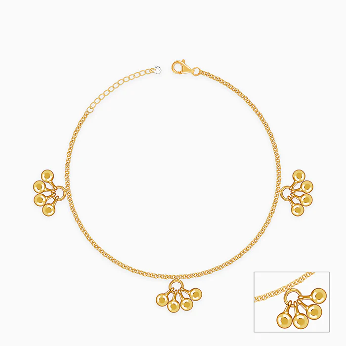 Golden Cute Orb Anklet - Image 3