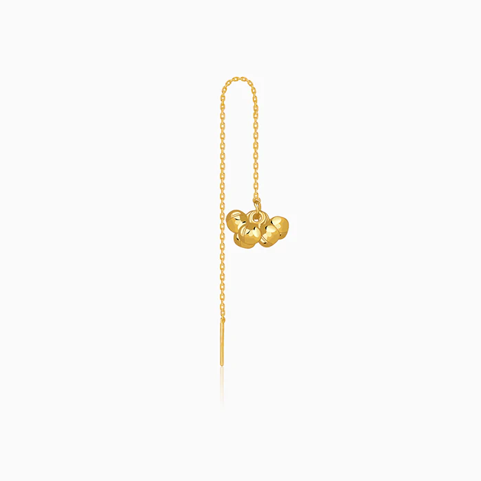 Golden Cute Orb Sui Dhaga Earrings - Image 4