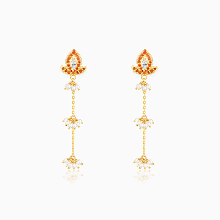 Golden Diana Dangler Earrings