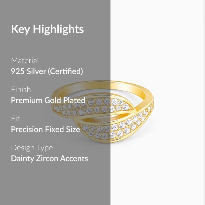 Golden Dual Wave Ring - Image 2
