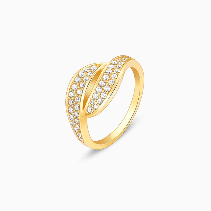 Golden Dual Wave Ring - Image 5